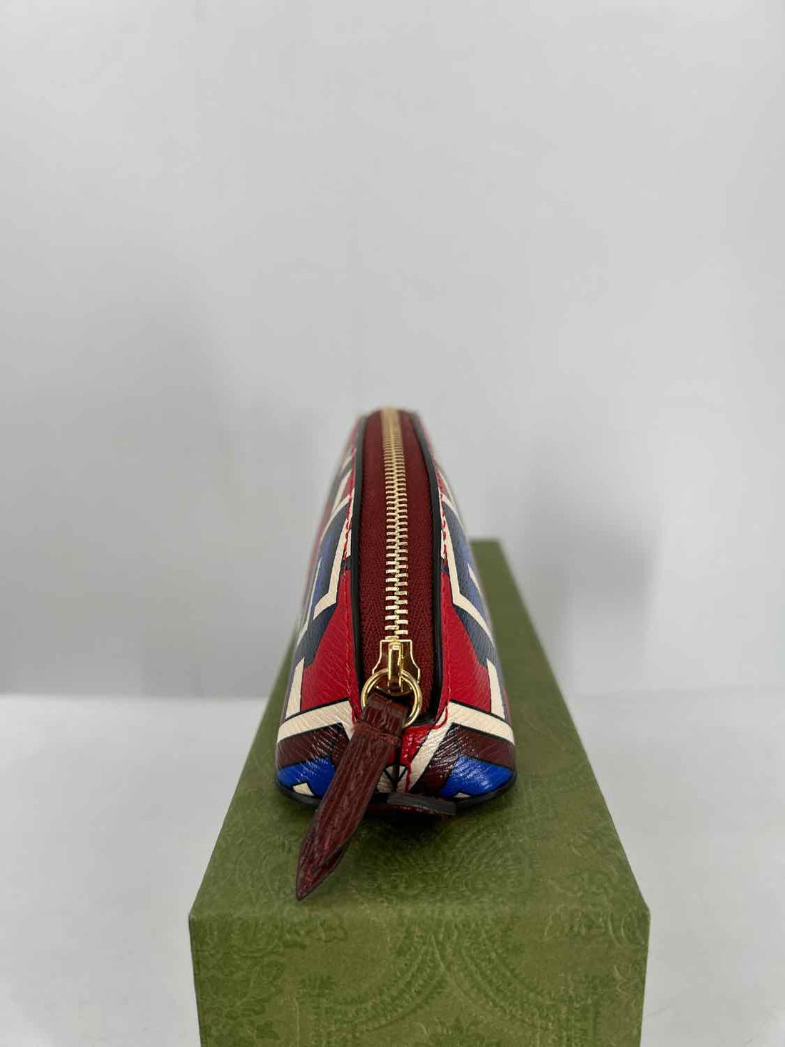 Gucci Pencil Case Leather Red & Blue New In Box LUXURY