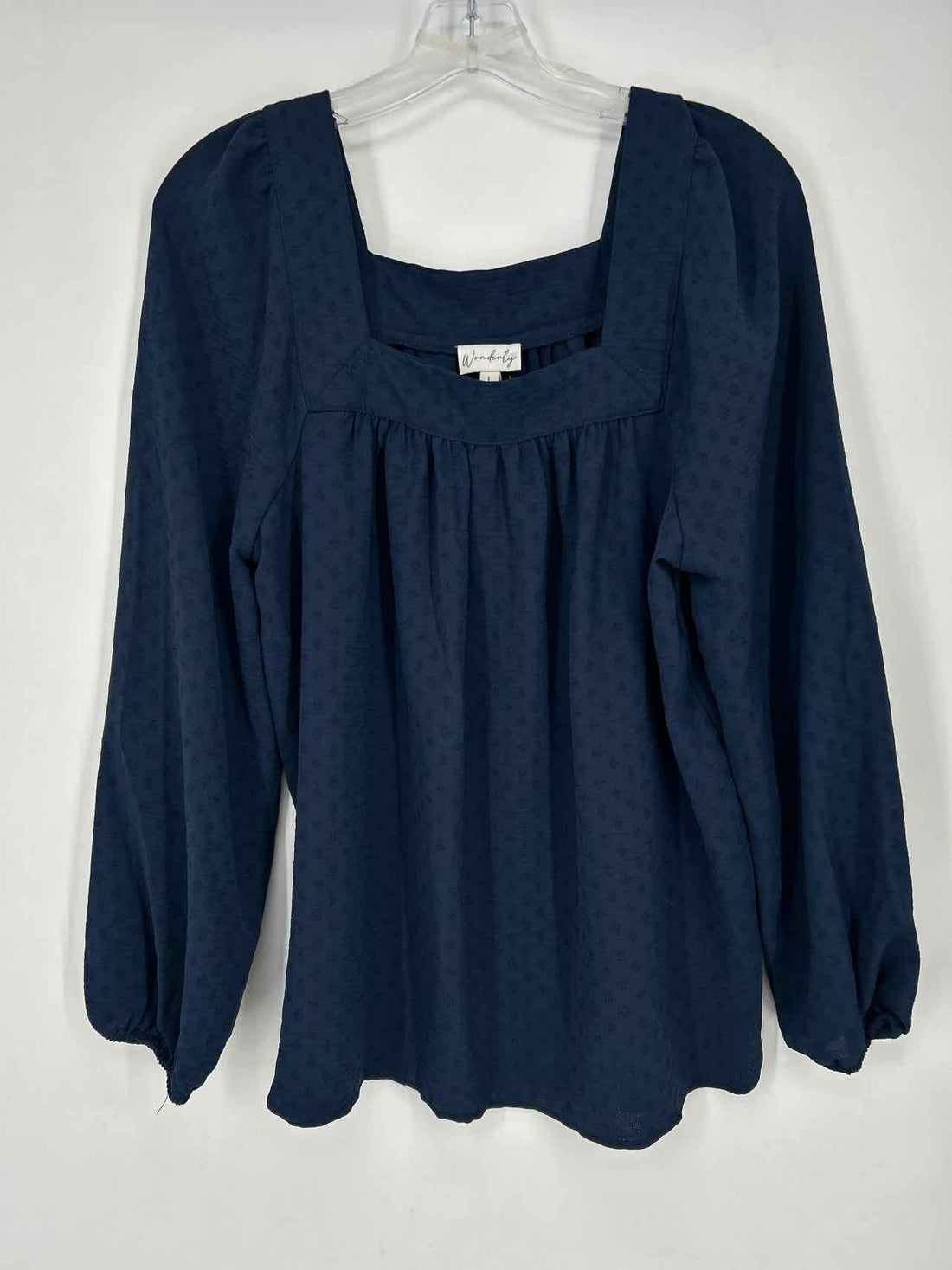 Wonderly Size L Navy Long Sleeve