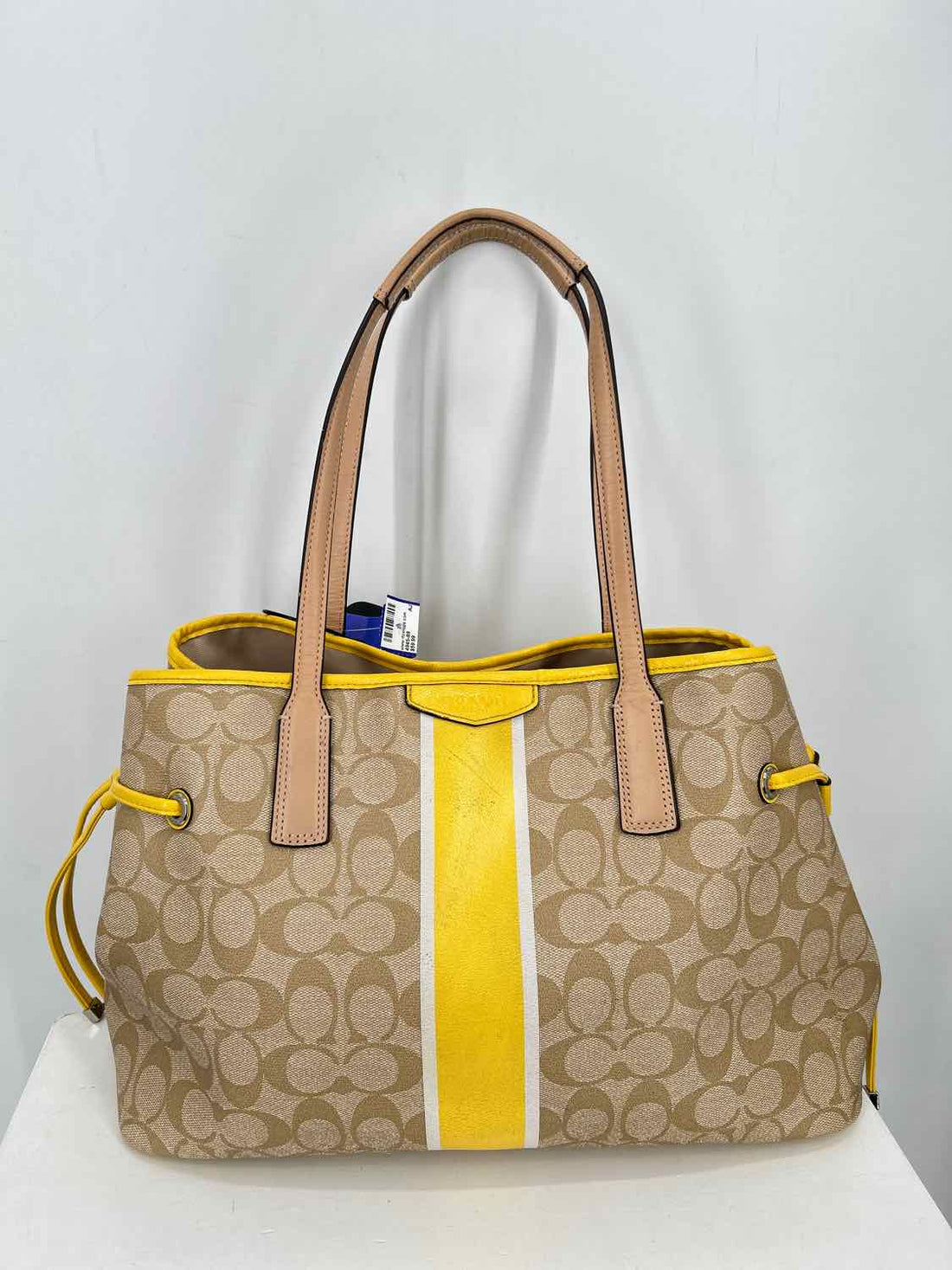 Coach Yellow Signature Leather Vintage Tote
