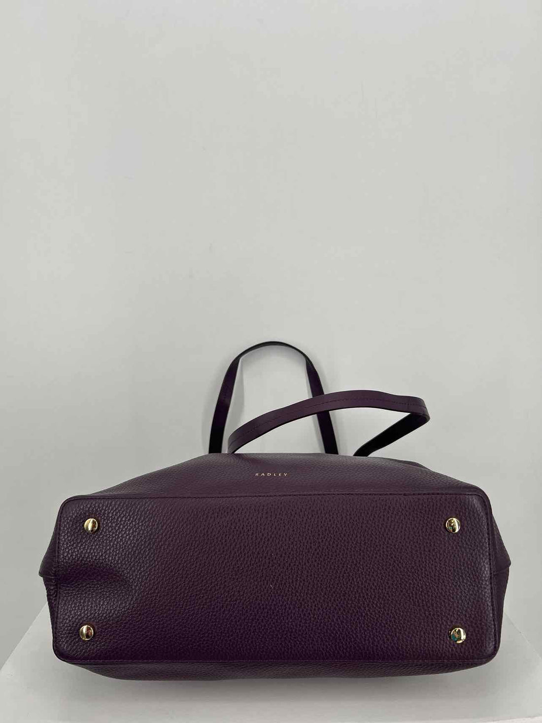 Radley Dark Purple Genuine Leather Excellent Condition Tote