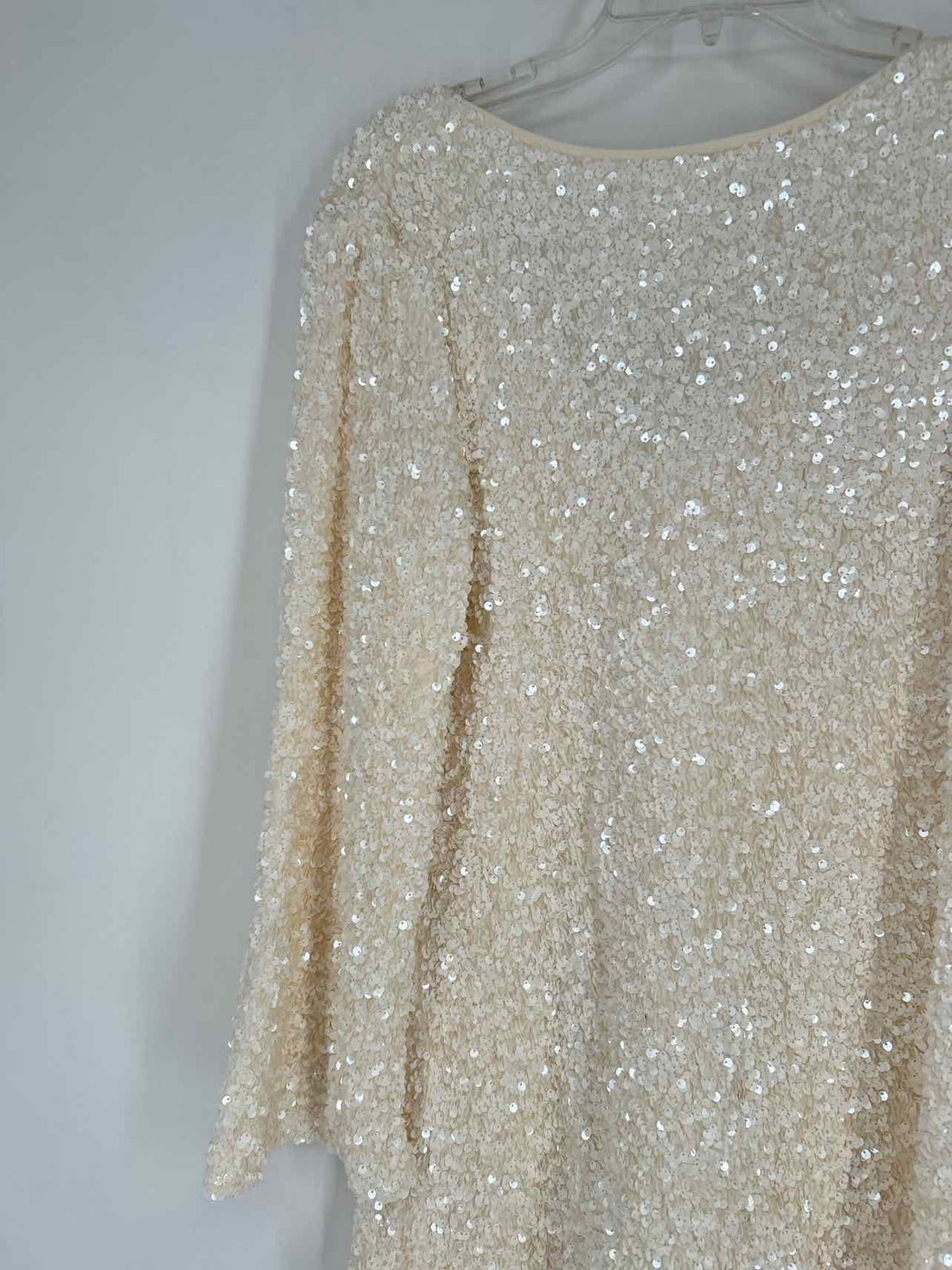 Commense Size L Ivory Sequined NWT Dress