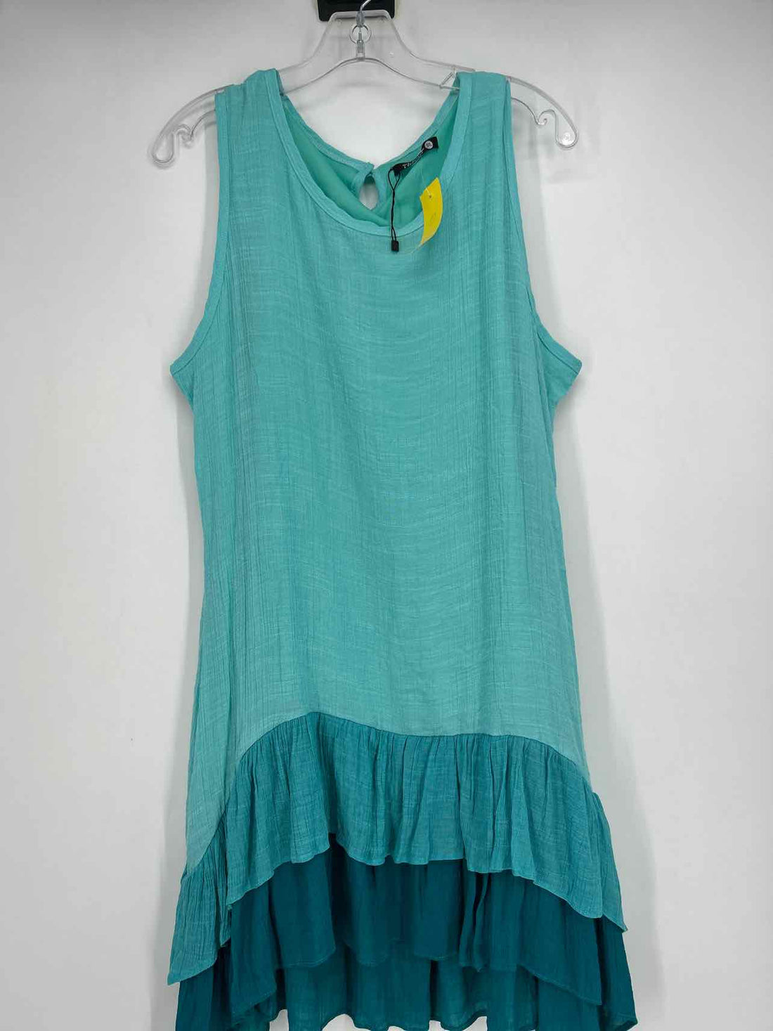 Adorn Size 3X Turquoise Colorblock Dress