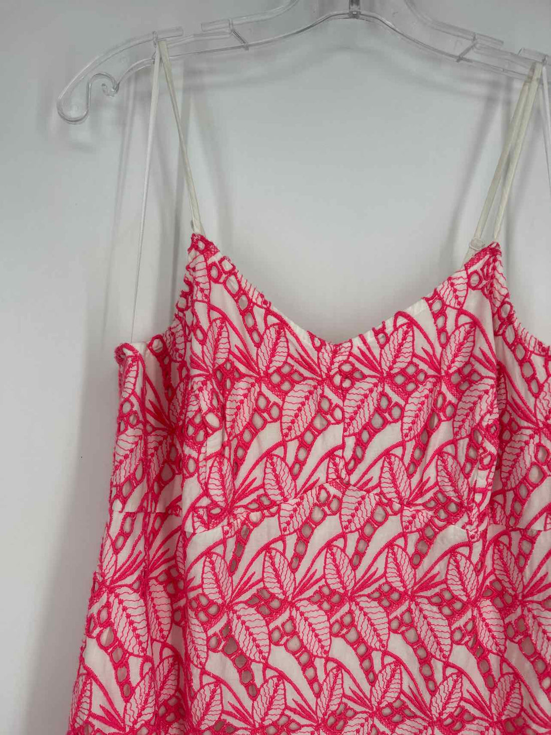 Crown & Ivy Size 16 White & Pink Eyelet NWT Dress