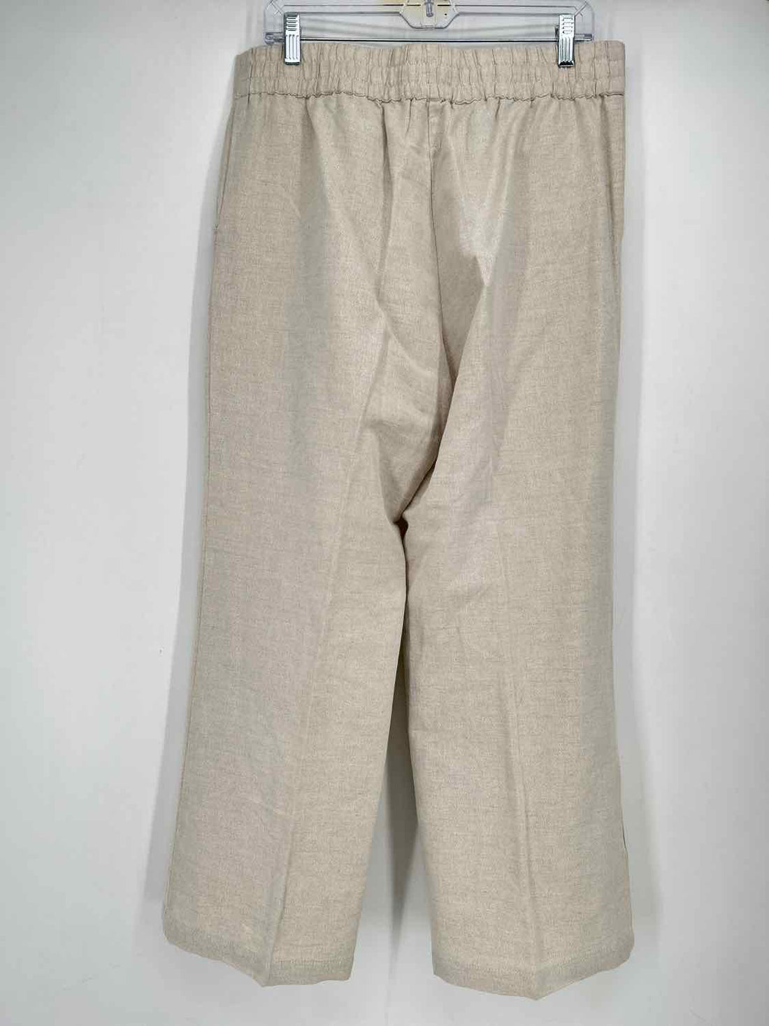 Crown Linen Designs Size L Beige Linen 100% Pants