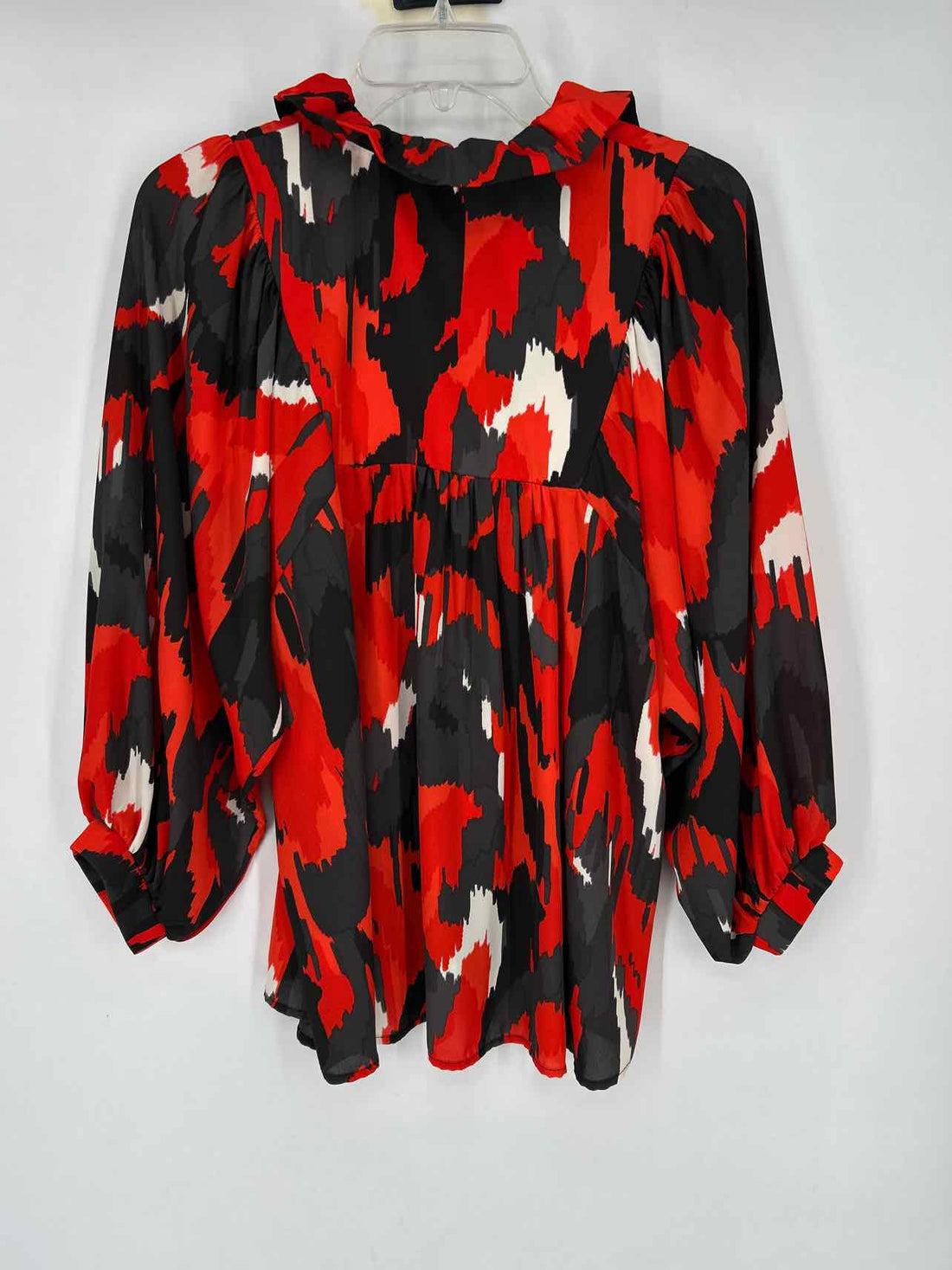 Adrienne Size S Red & Gray Long Sleeve