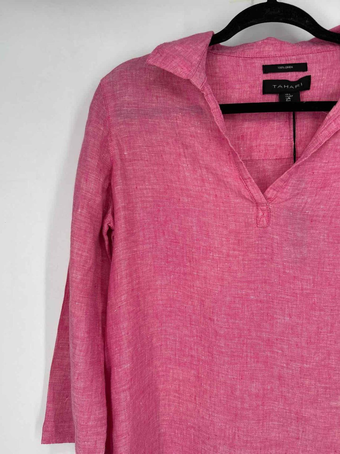 Tahari Size S Dark Pink Linen NWT Long Sleeve