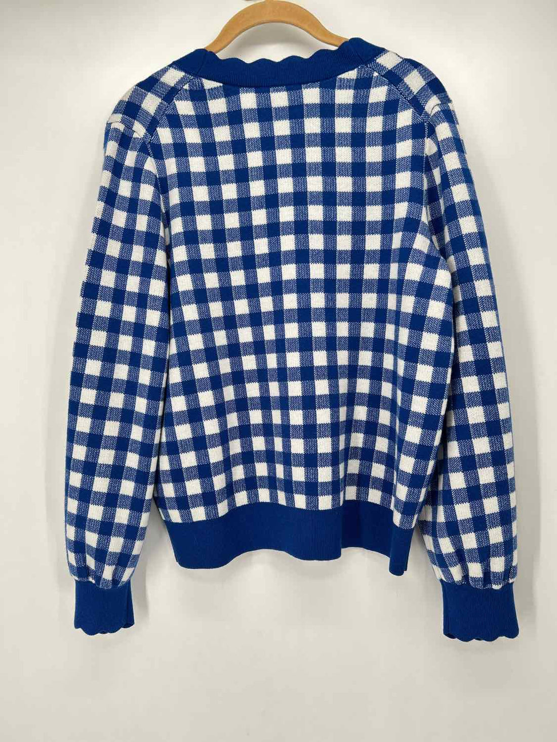 Kate Spade Size M Blue Gingham NWT Cardigan