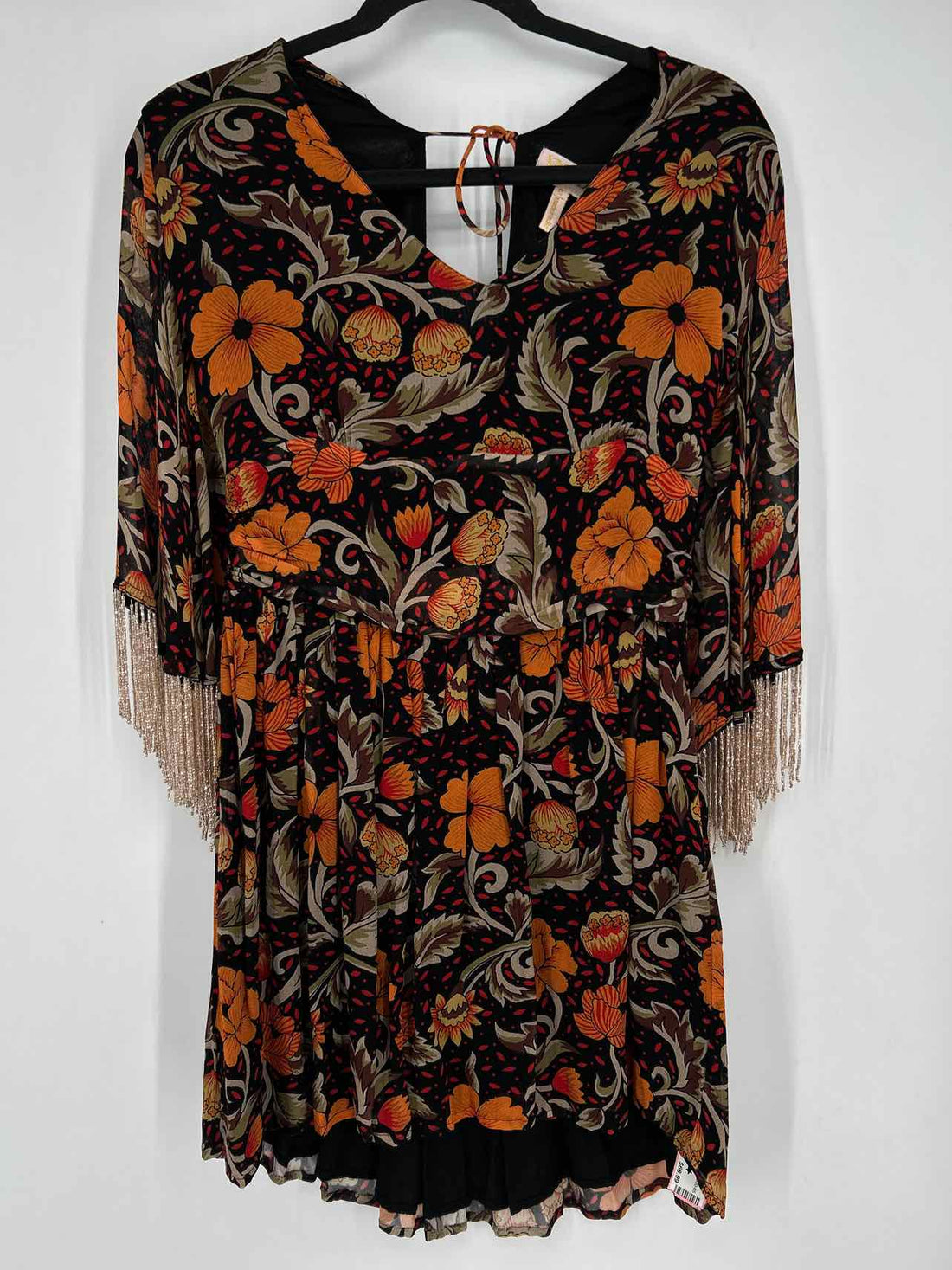 Verb by Pallavi Singhee Size S Black Floral Long Sleeve Dress
