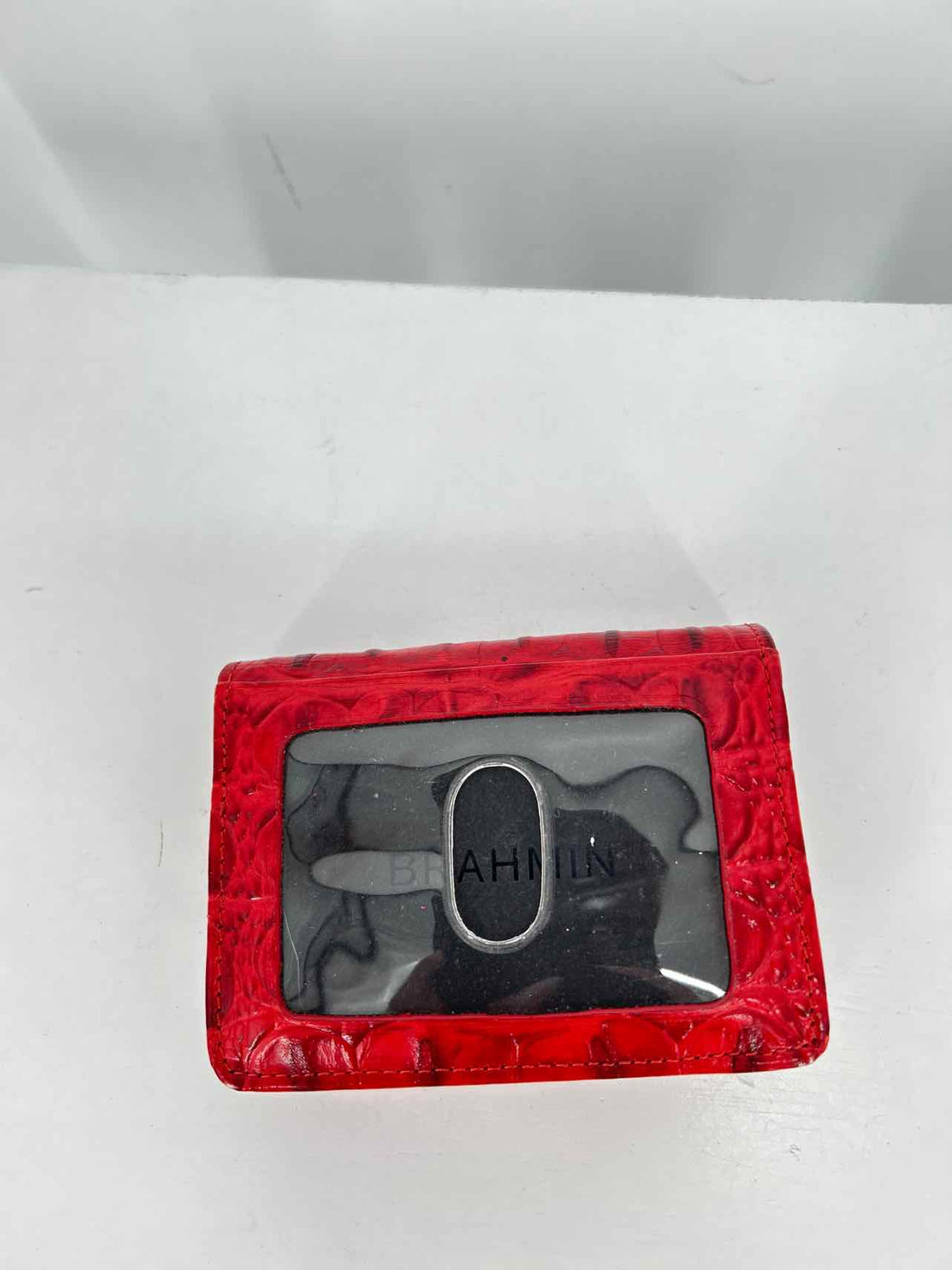 Brahmin Red Croc Embossed Excellent Condition Card Holder