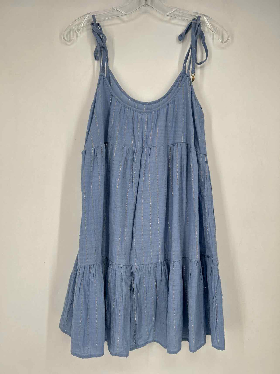 Aerie Size XS Blue & Gold Sleeveless Dress