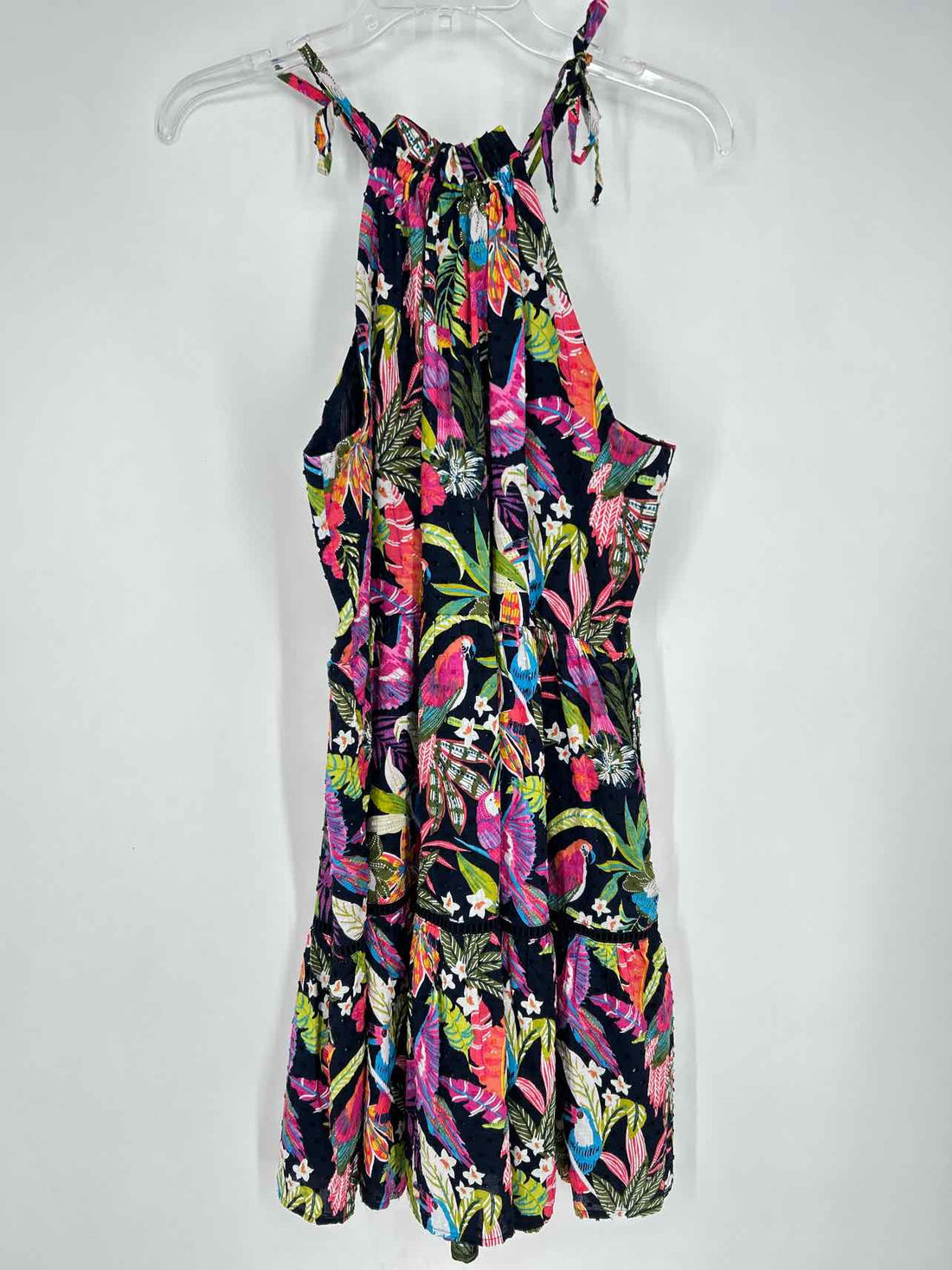 Crown & Ivy Size L Navy Print Sleeveless Dress