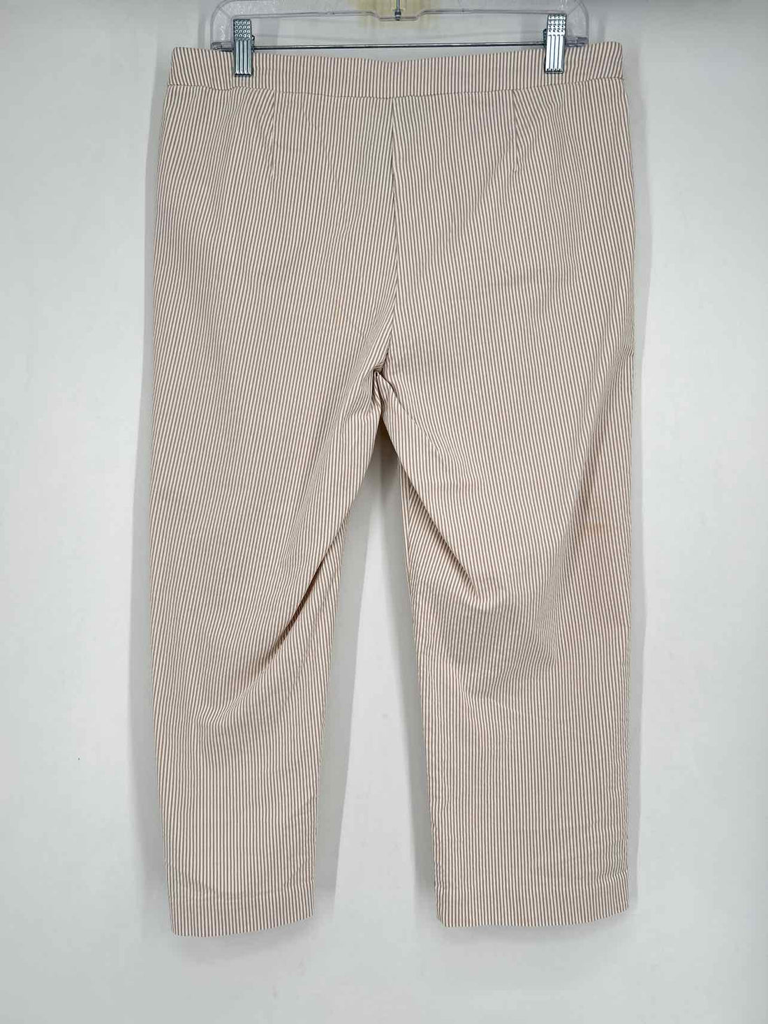 Zac & Rachel Size 10 White & Tan Striped Pants