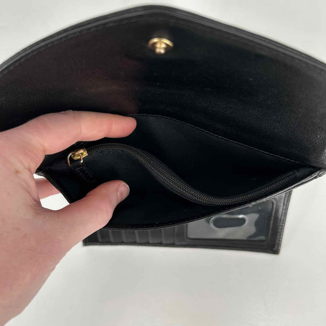 Brahmin Black & White Leather Wallet