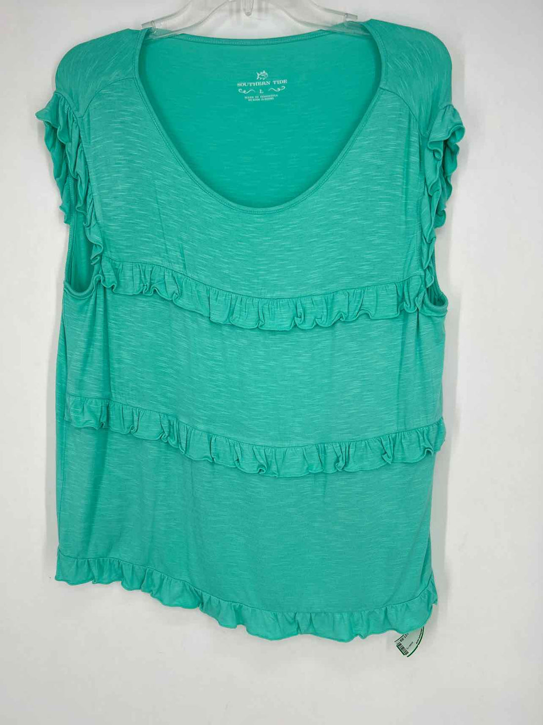 Southern Tide Size L Turquoise Short Sleeve