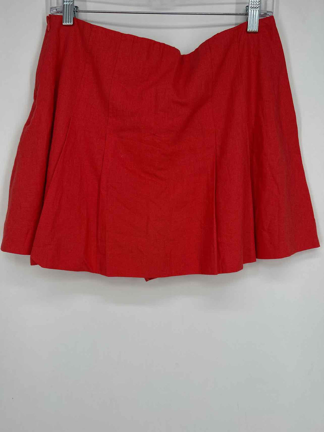 Zara Size M Red Linen/Cotton NWT Skort
