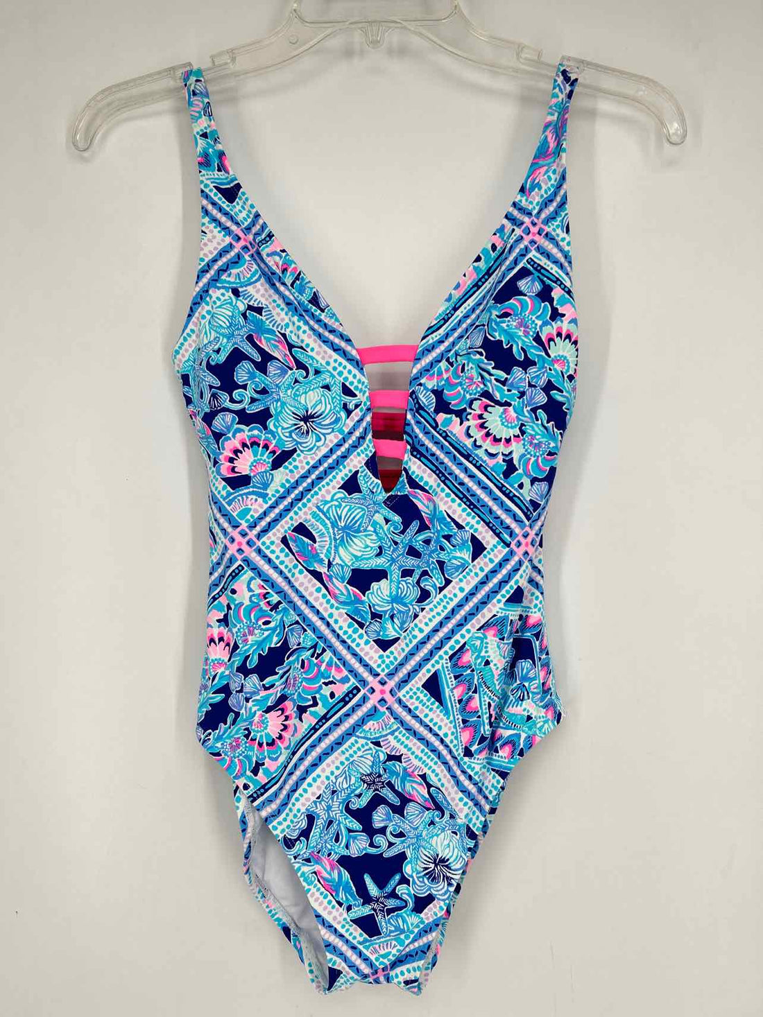 Lilly Pulitzer 0 Blue & Pink Print Lilly Pulitzer Swimsuit
