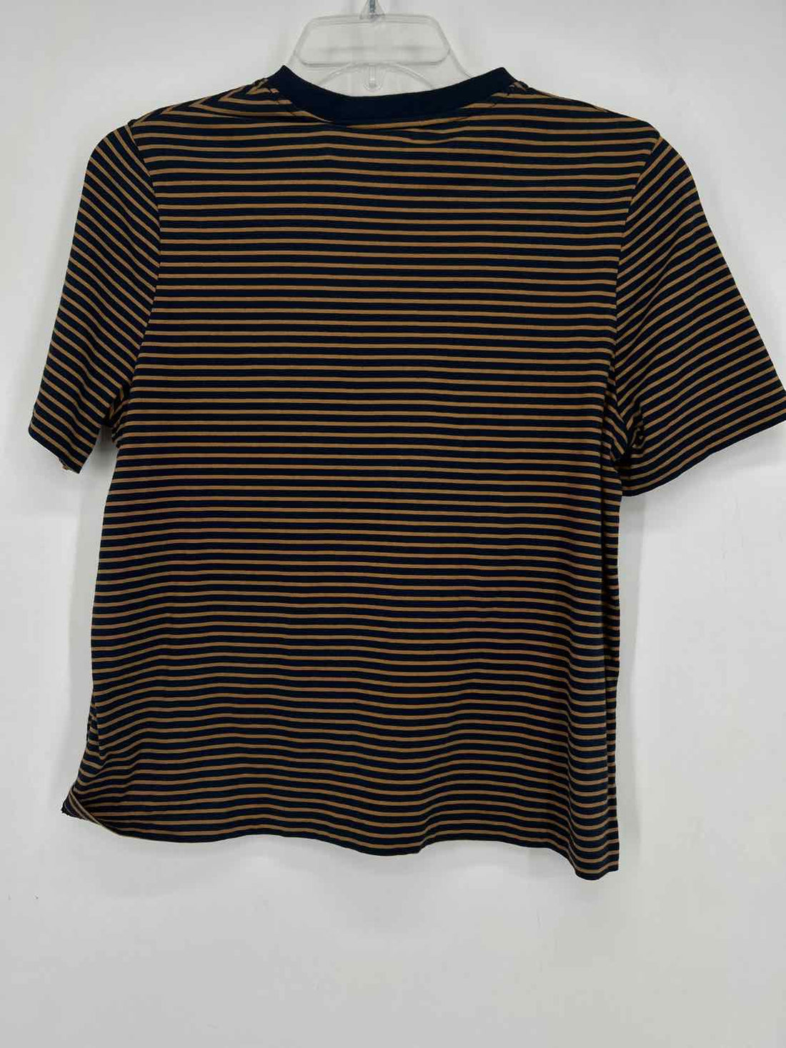 Boden Size M Navy & Tan Striped Short Sleeve