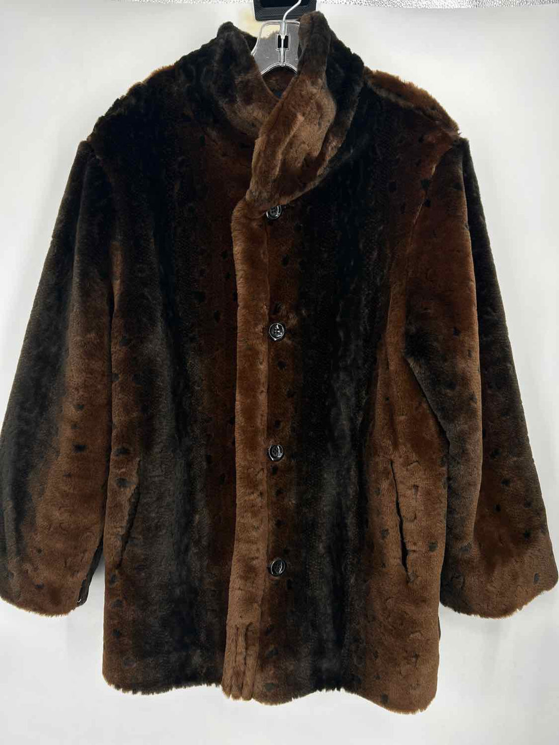 Regent Park Size M Brown Faux Fur Coat