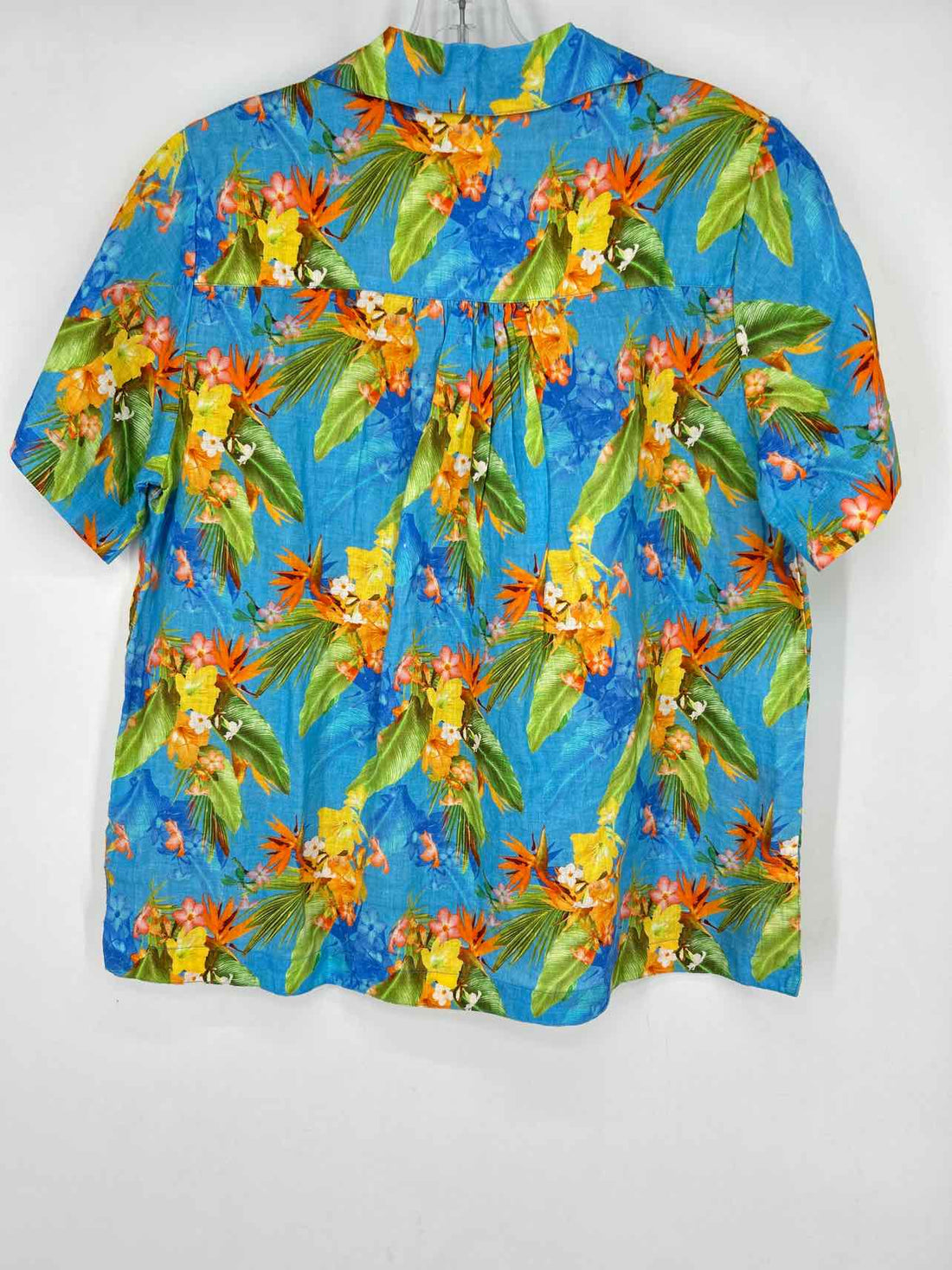 Roller Rabbit Size S Blue Tropical Linen Short Sleeve