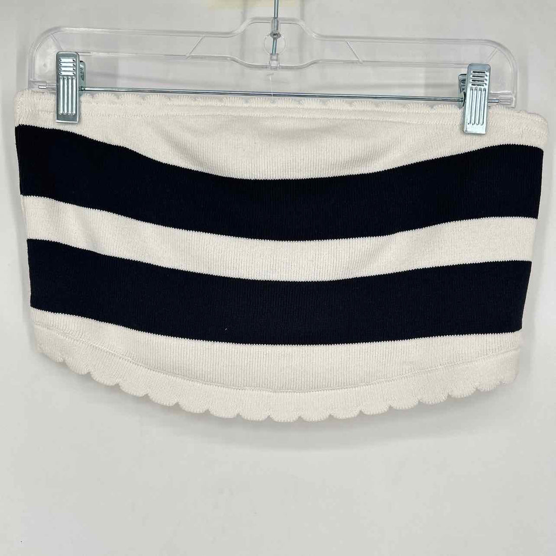 By Anthropologie Size M White & Navy Striped Sleeveless Sleeveless