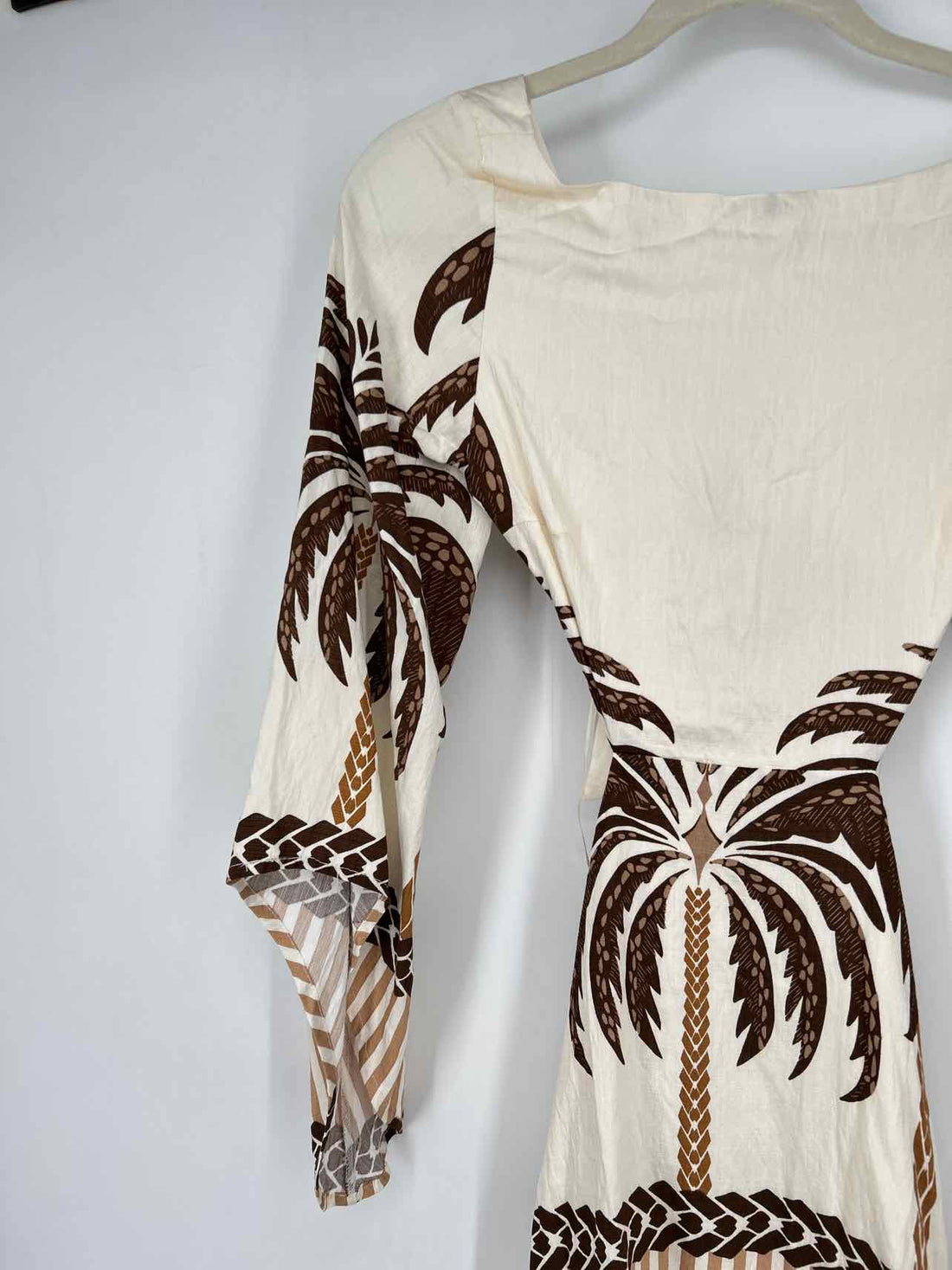 Adalia S White & Brown Print New Boutique Dress