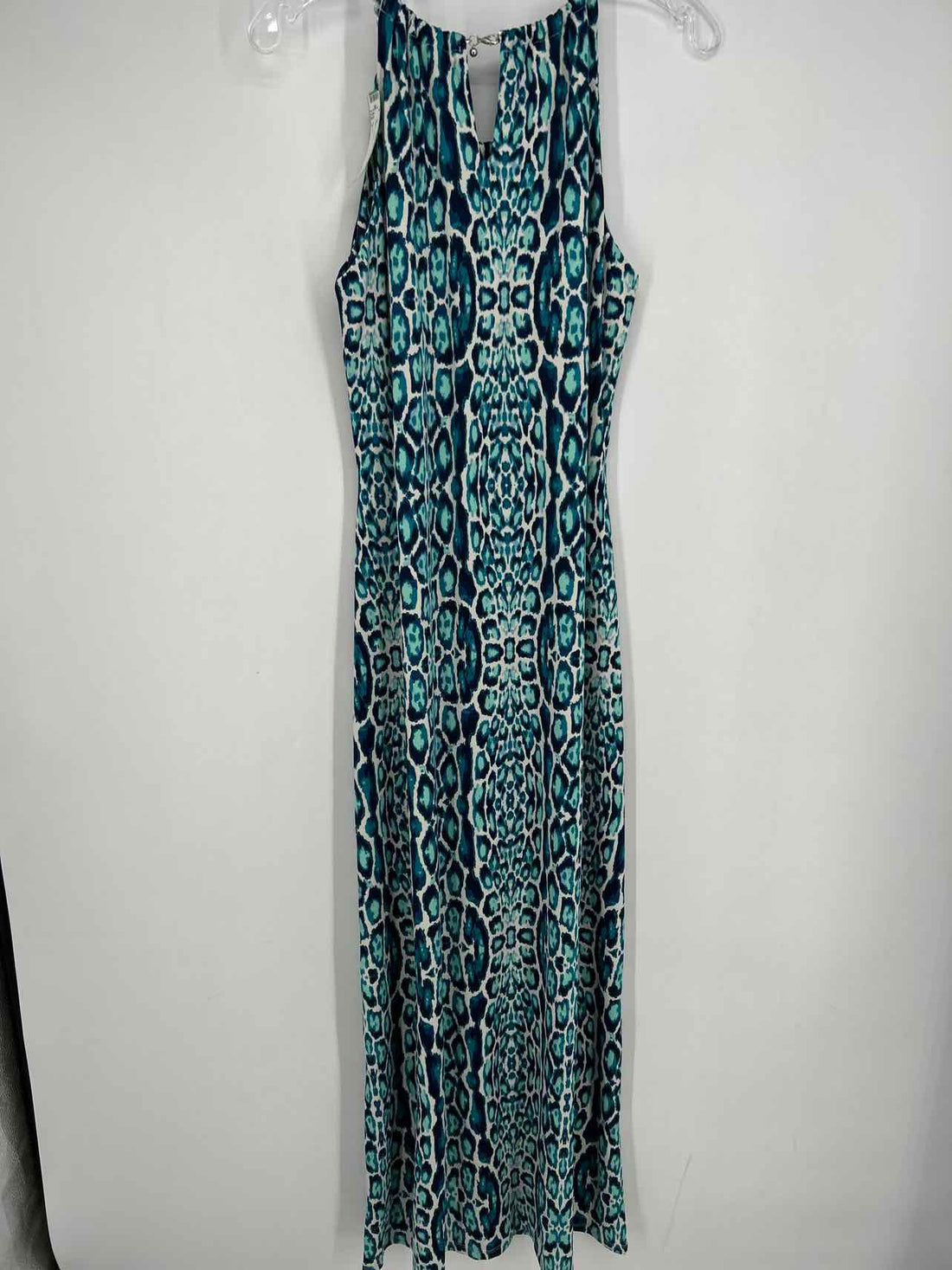 Milano Size L Teal Leopard Maxi