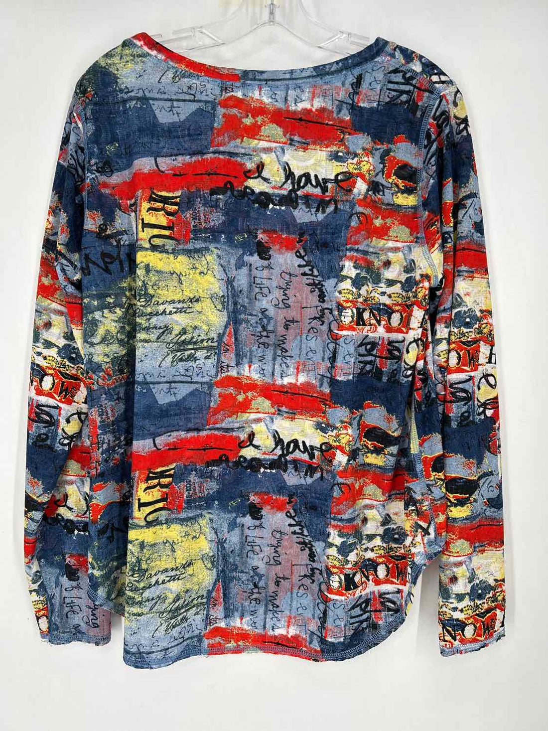 Elliott Lauren Size L Blue Multi Color Long Sleeve