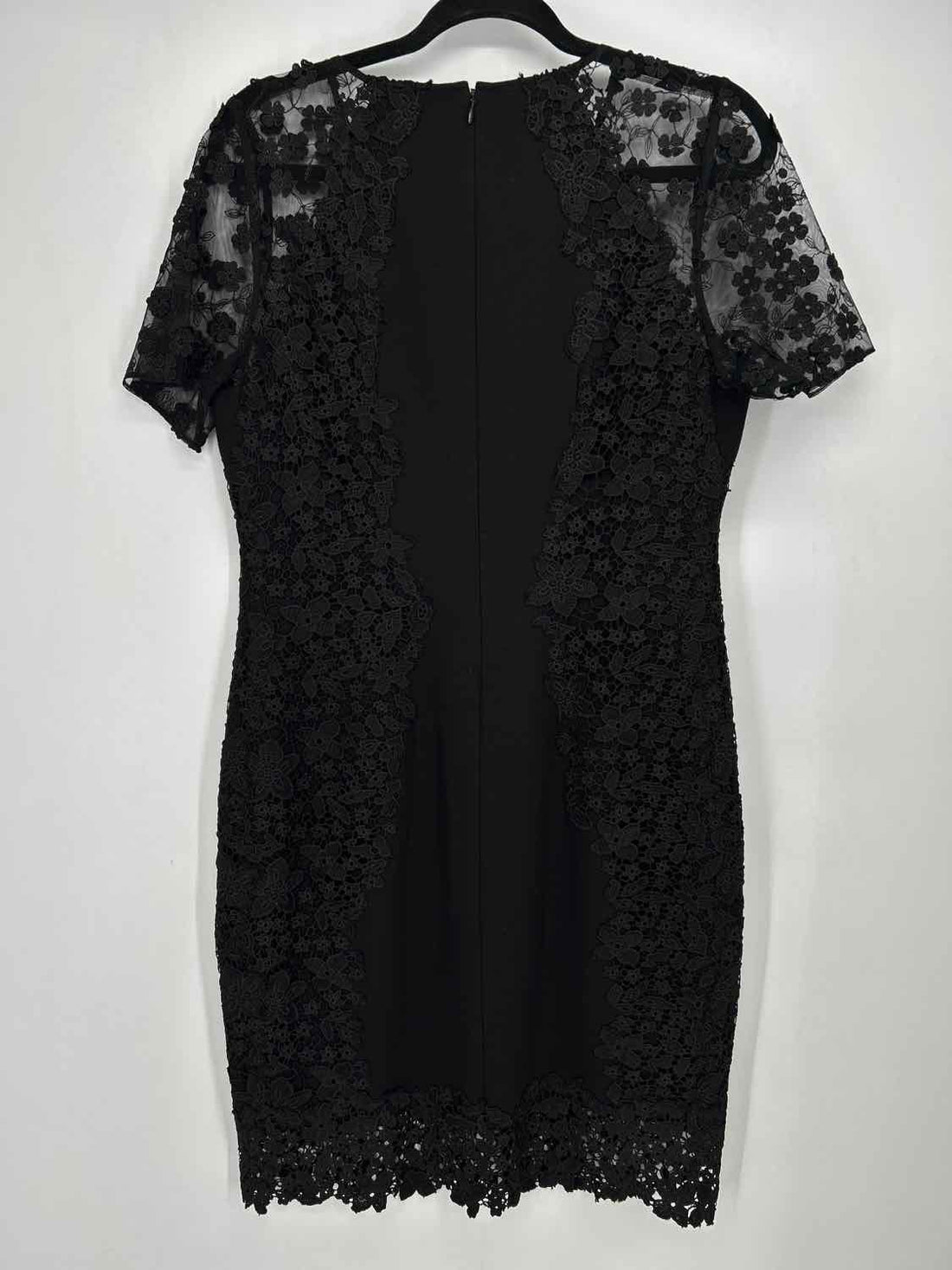 Elie Tahari Size 8 Black Short Sleeve Dress