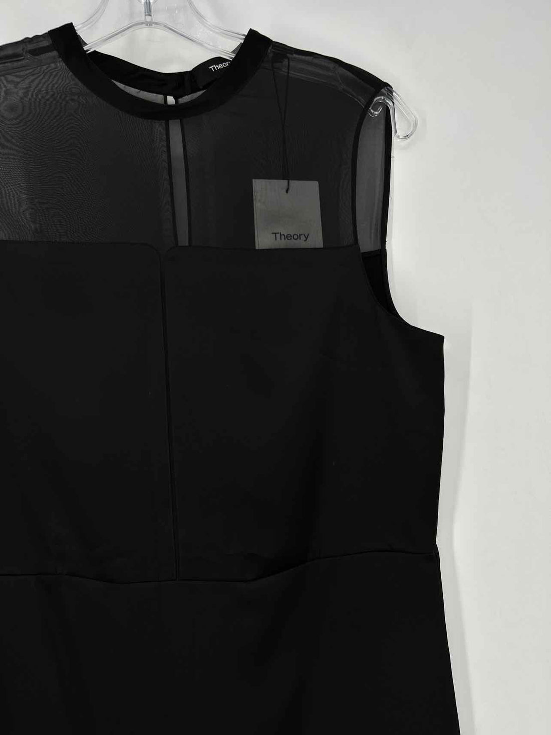 Theory Size 8 Black Satin NWT Dress