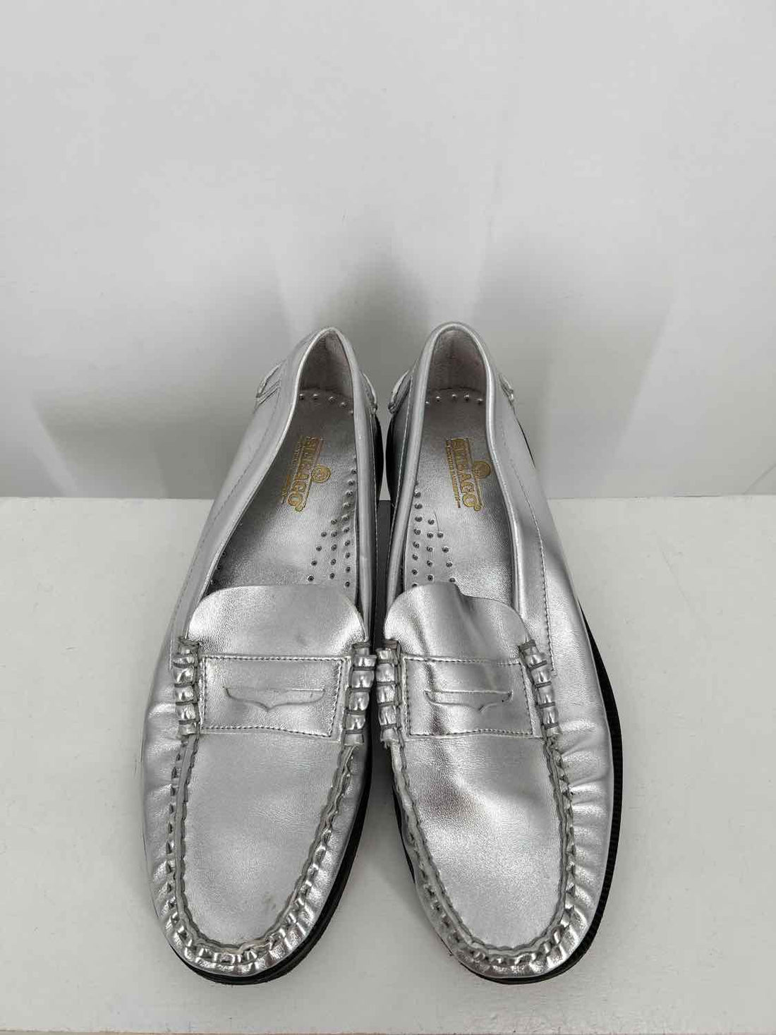 Sebago Women Size 8.5 Silver Loafers