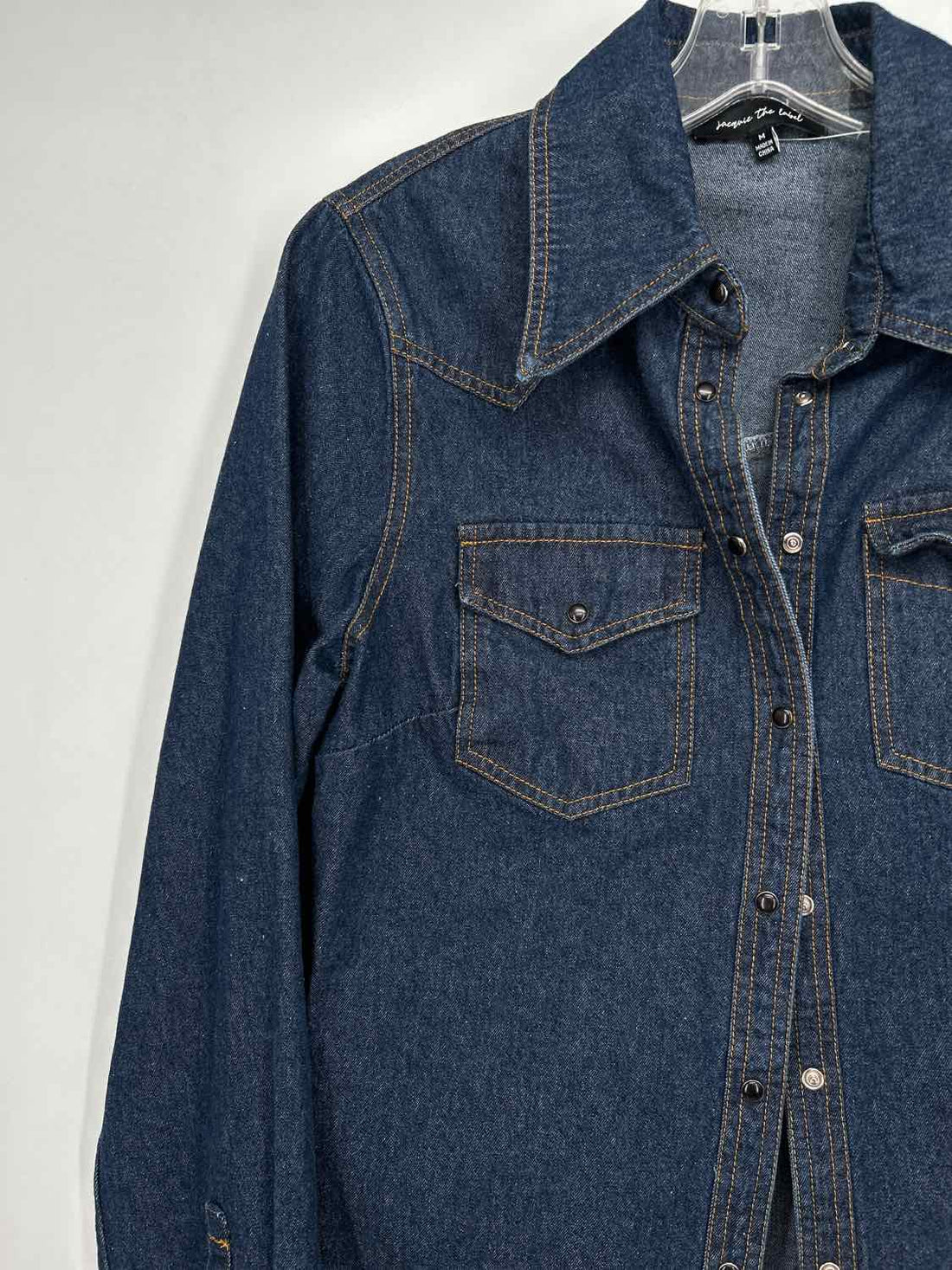 Jacquie The Label Size M Dark Wash Denim Long Sleeve