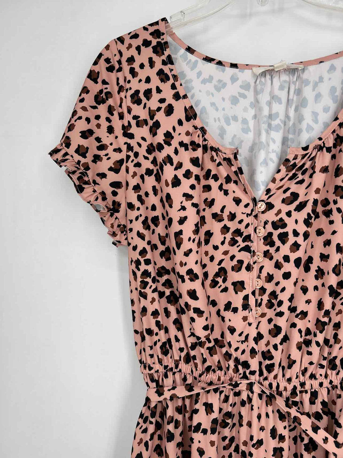 Mazik Size S Leopard Short Sleeve Dress