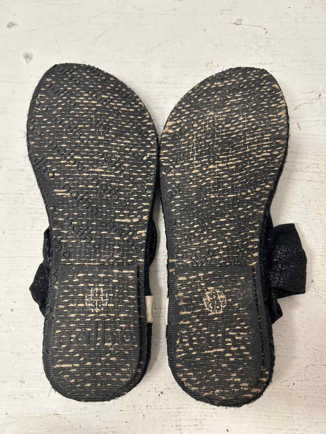 Nalho Women Size 8 Black Shimmer Sandals
