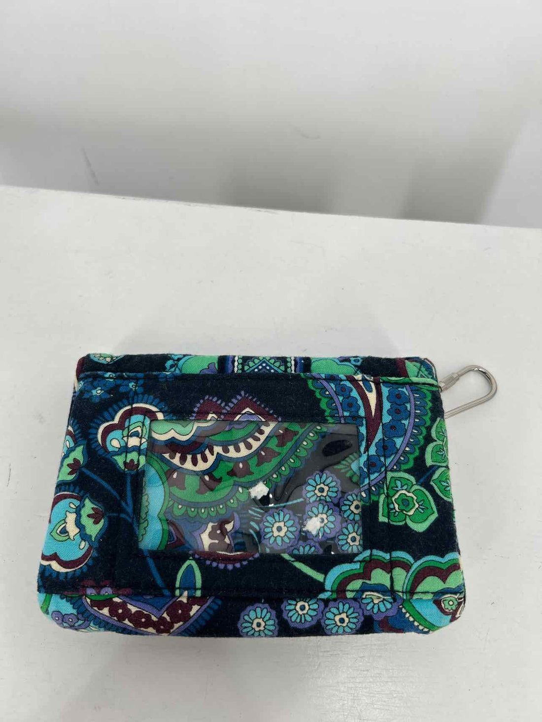 Vera Bradley Navy & Green Print Quilted Pre Owned Wallet