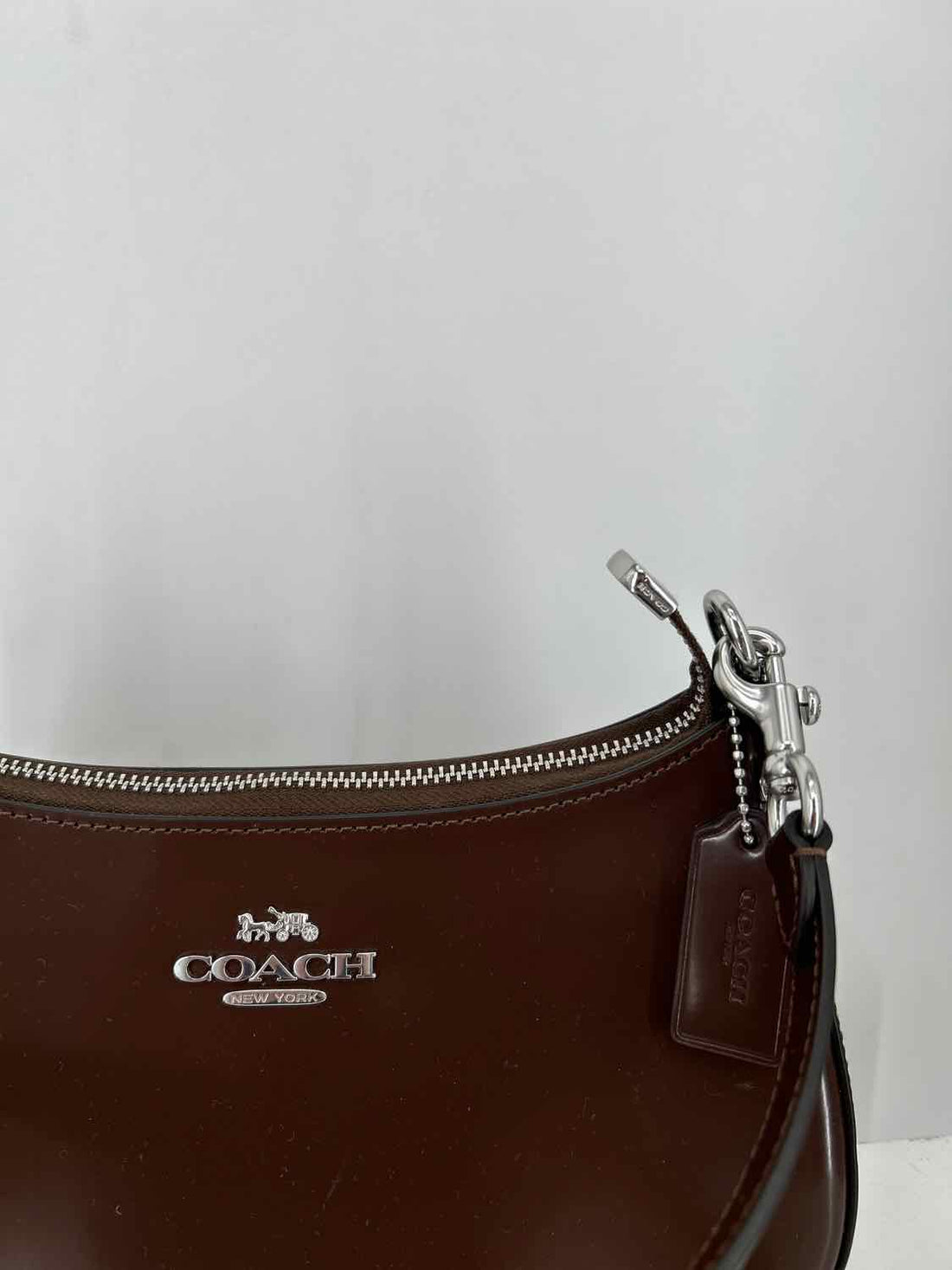 Coach Glossy Maple Spazzolato leather Like New Satchel