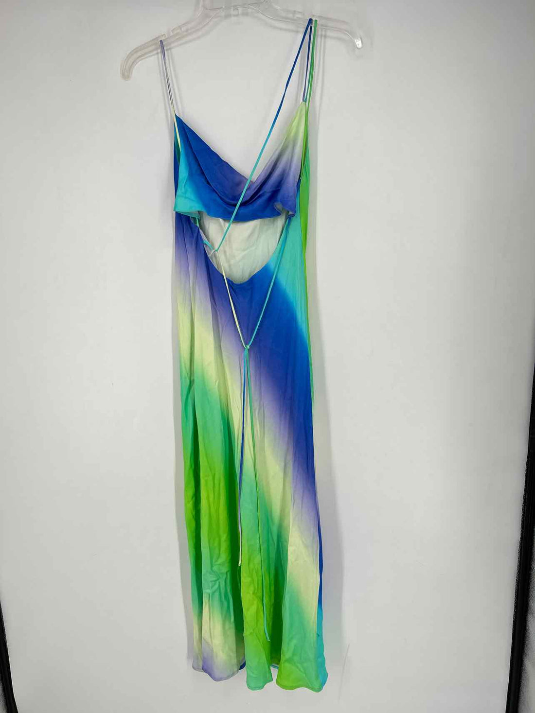 Zara Size S Blue & Green Sleeveless Dress