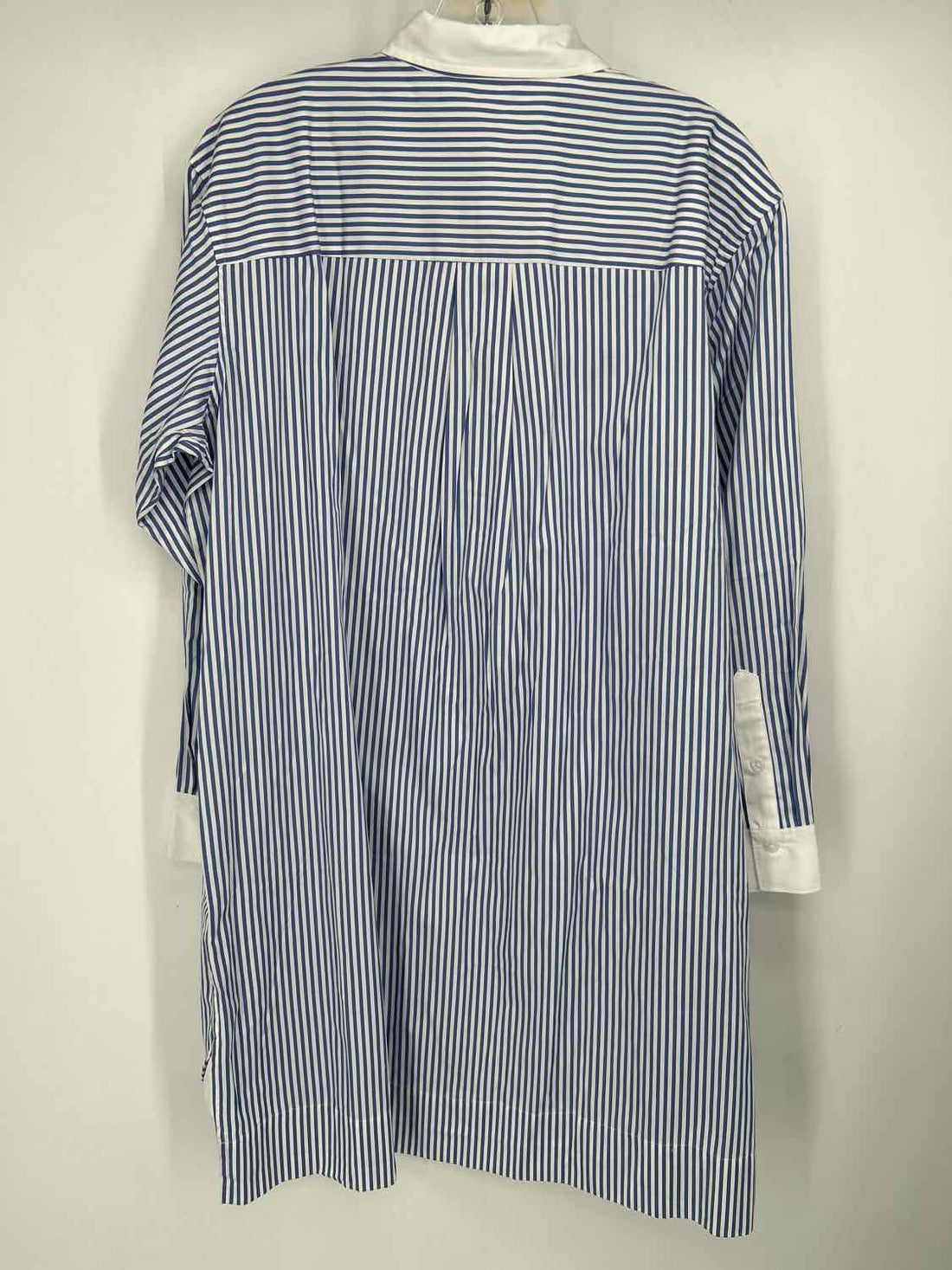 Spanx Size S White & Blue Striped Long Sleeve Dress