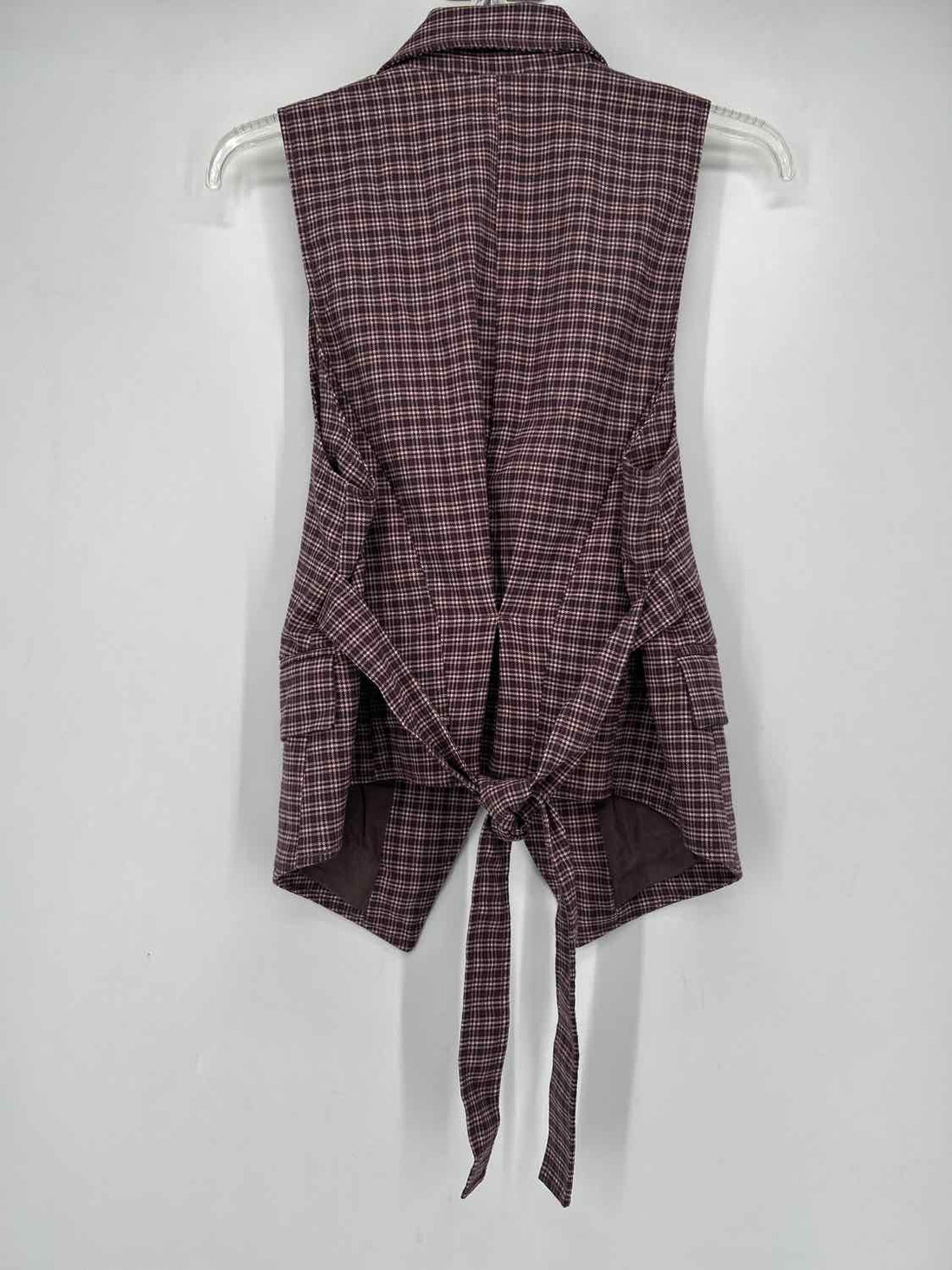 Free People Size S Purple Plaid Vest