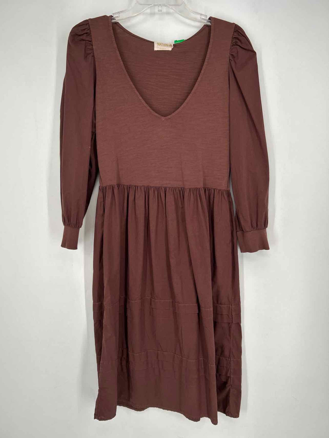 Nation Size M Brown Long Sleeve Dress