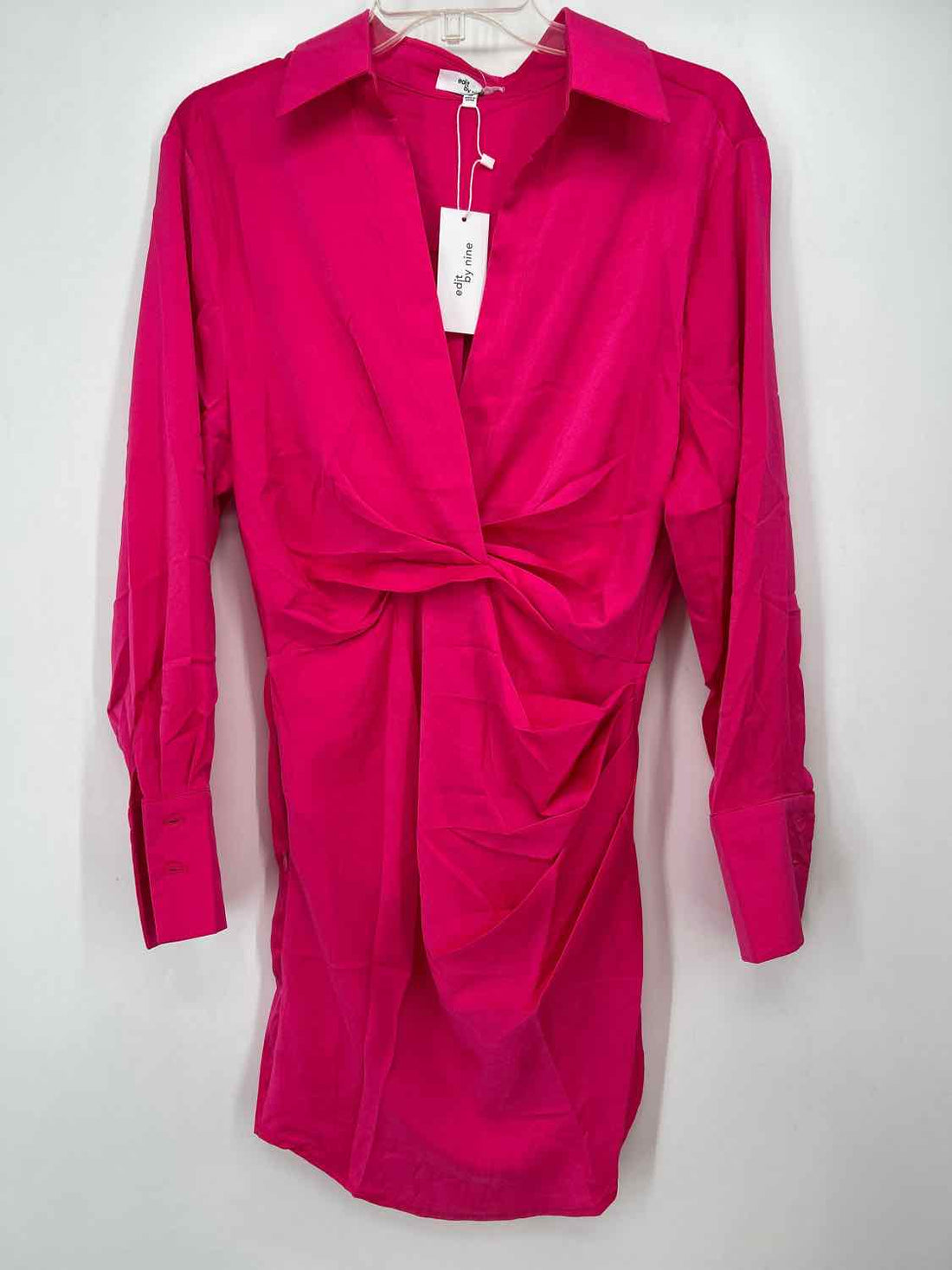 Edit by Nine Size M Hot Pink Satin NWT Dress