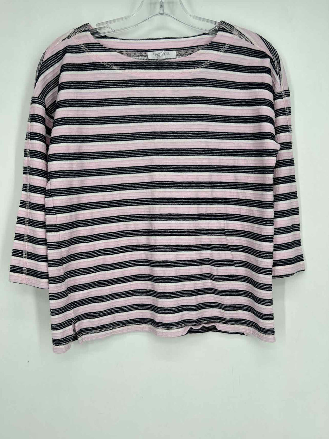 Talbots Size M Pink & black stripe Long Sleeve