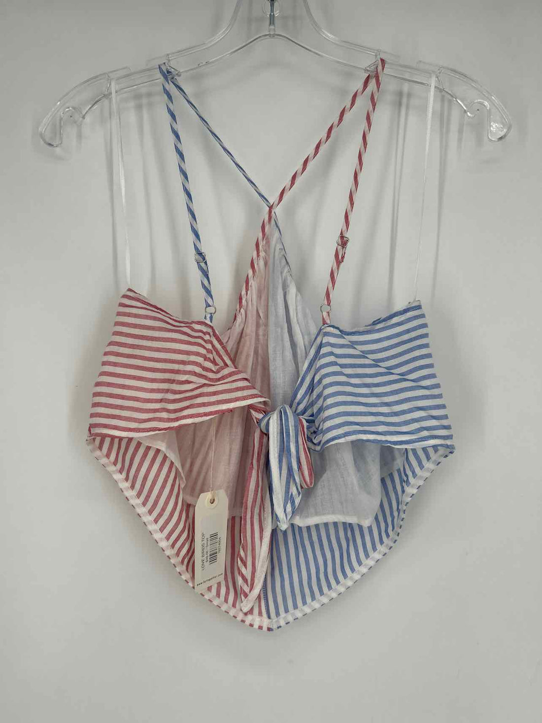 By Together Size S Red White Blue Striped NWT Halter Top