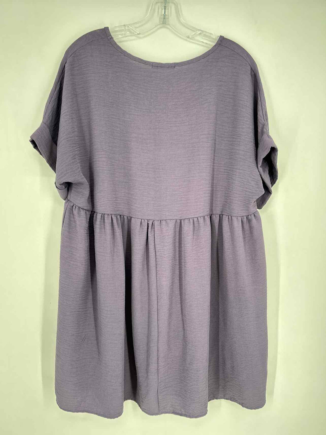 Entro Size L Dark Purple Short Sleeve Dress