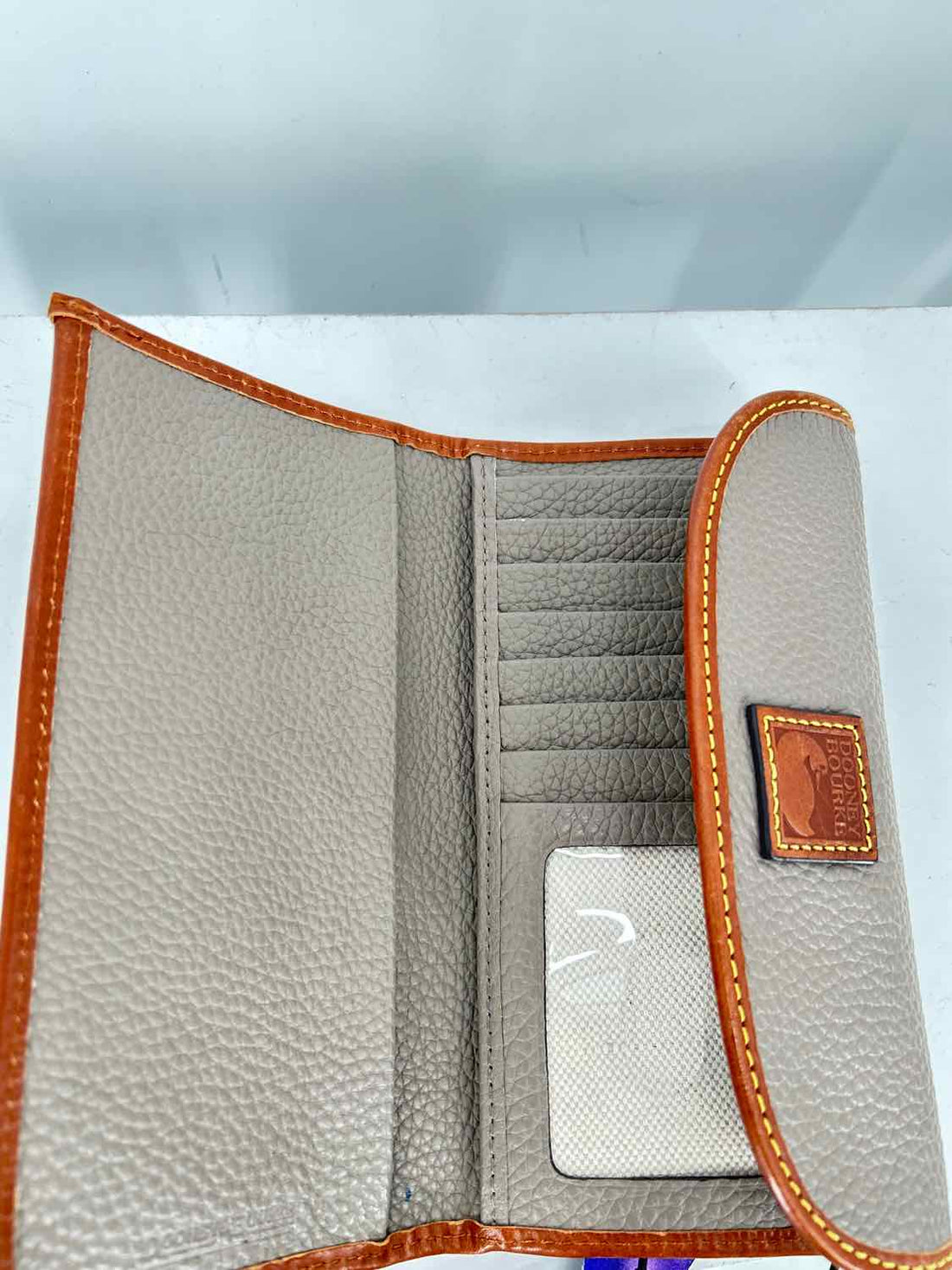 Dooney & Bourke Taupe Pebbled Leather Wallet