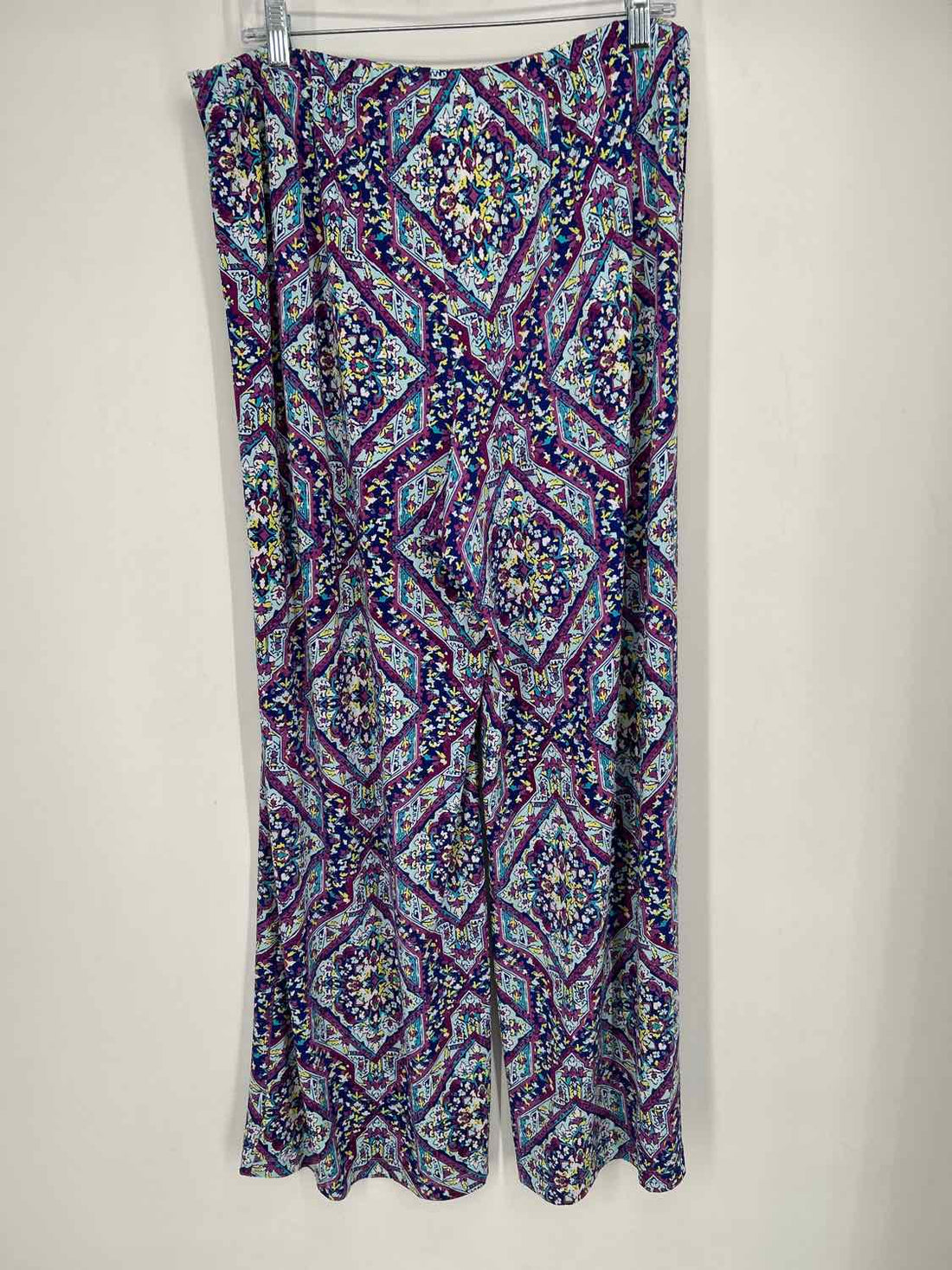 Chicos Size 2(L) Purple Print Pants