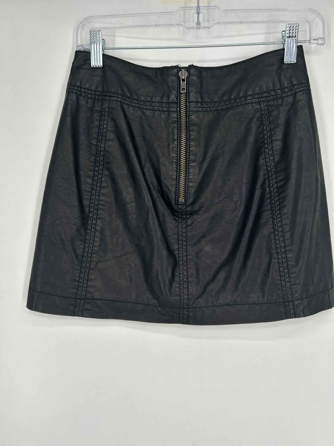 Free People Size 0 Black Faux Leather Skirts