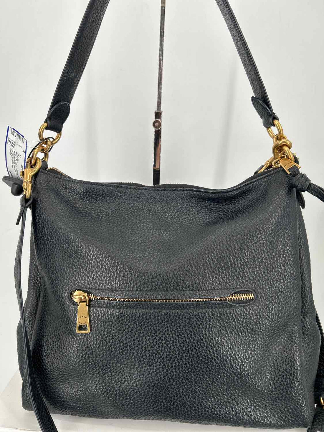 Coach Black Pebbled Leather Shoulder