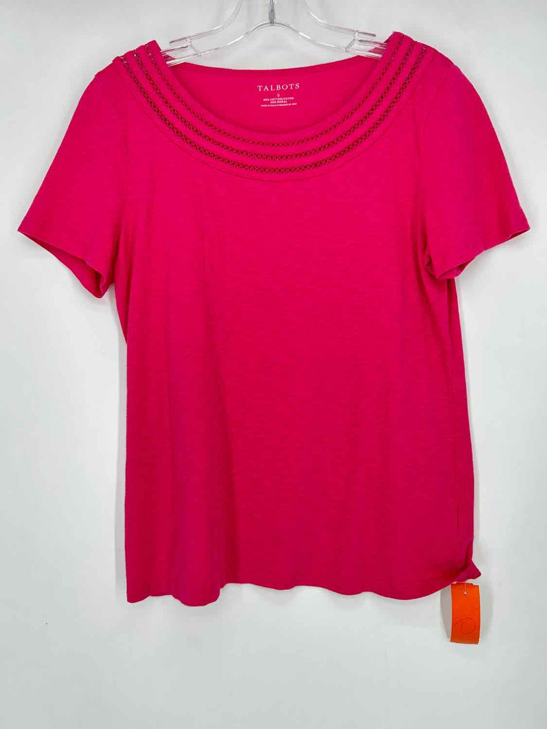 Talbots Size S Hot Pink Short Sleeve