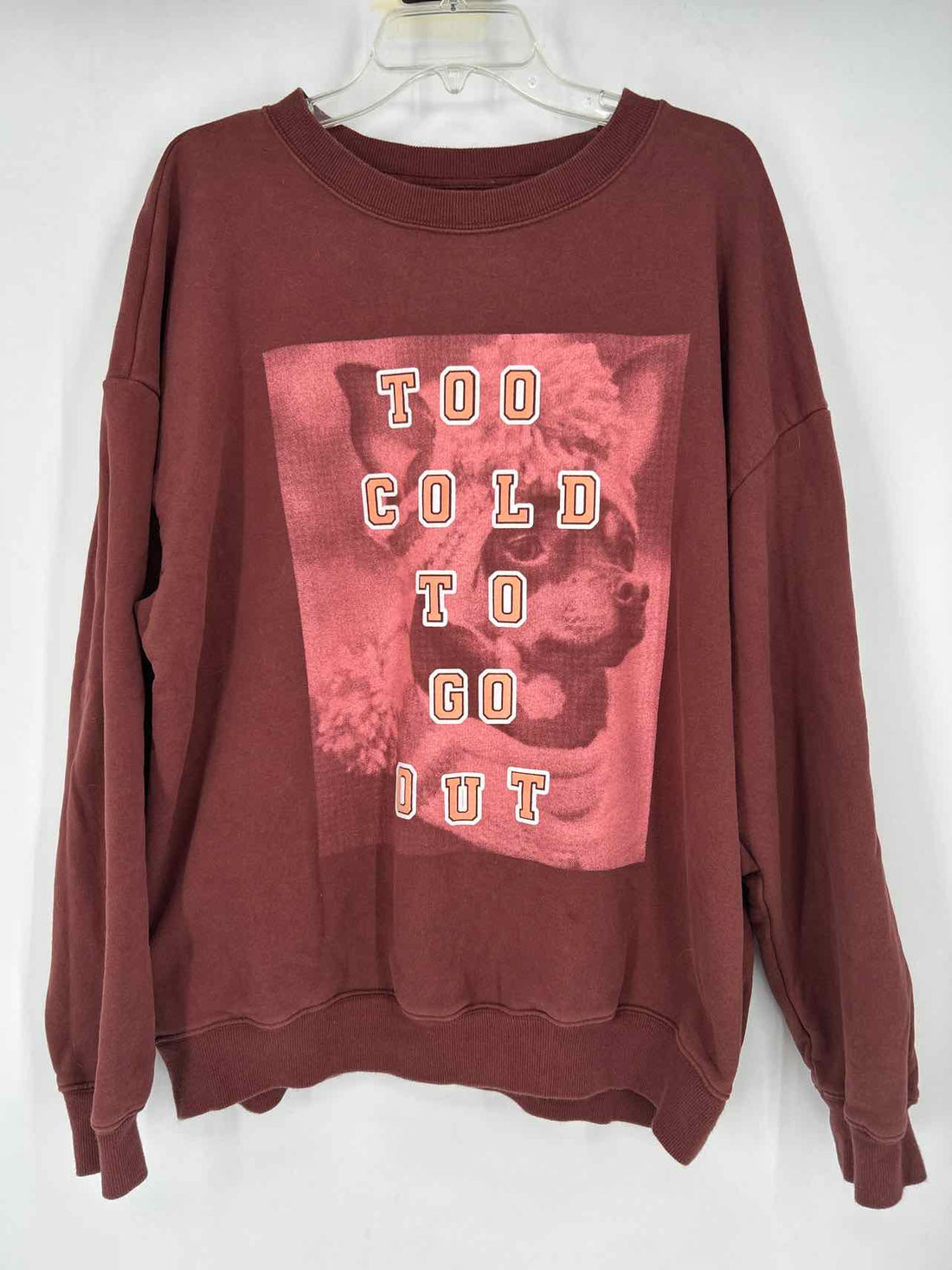 Offline By Aerie Size L Dark Maroon Sweatshirt