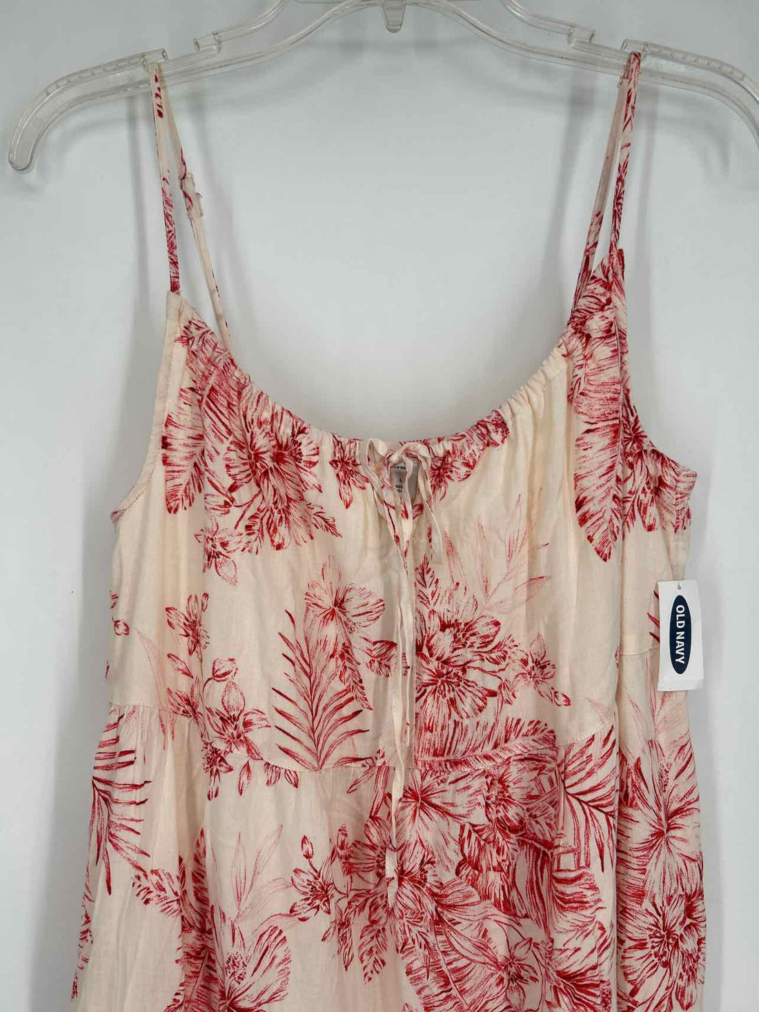 Old Navy Size L White & Red Floral NWT Dress
